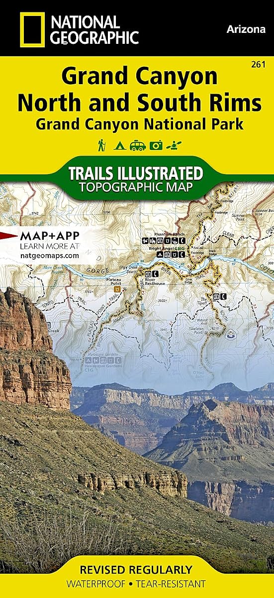 Grand Canyon, North and South Rims [Grand Canyon National Park] (National Geographic Trails Illustrated Map)