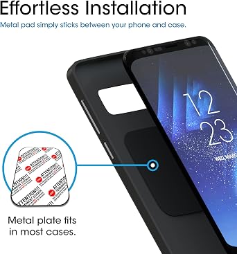 TechMatte MagGrip Universal Magnetic CD Slot Mini Car Mount, Case Friendly CD Slot Phone Holder Compatible with All Smartphone (1 Pack)
