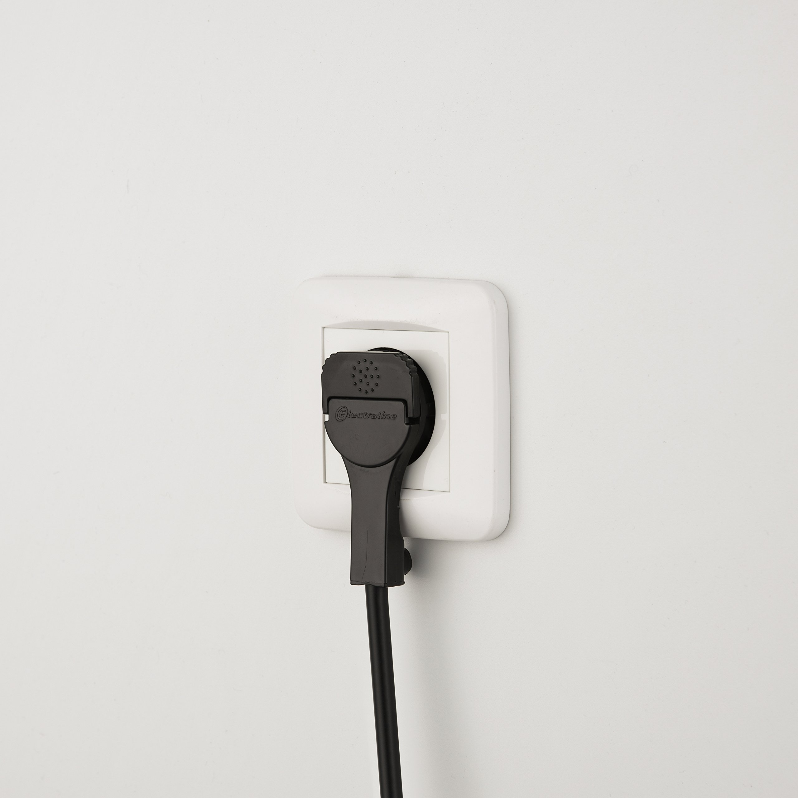 Electraline 523069 Wtyczka, Czarny, ‎4 x 4 x 7 cm; 40 g