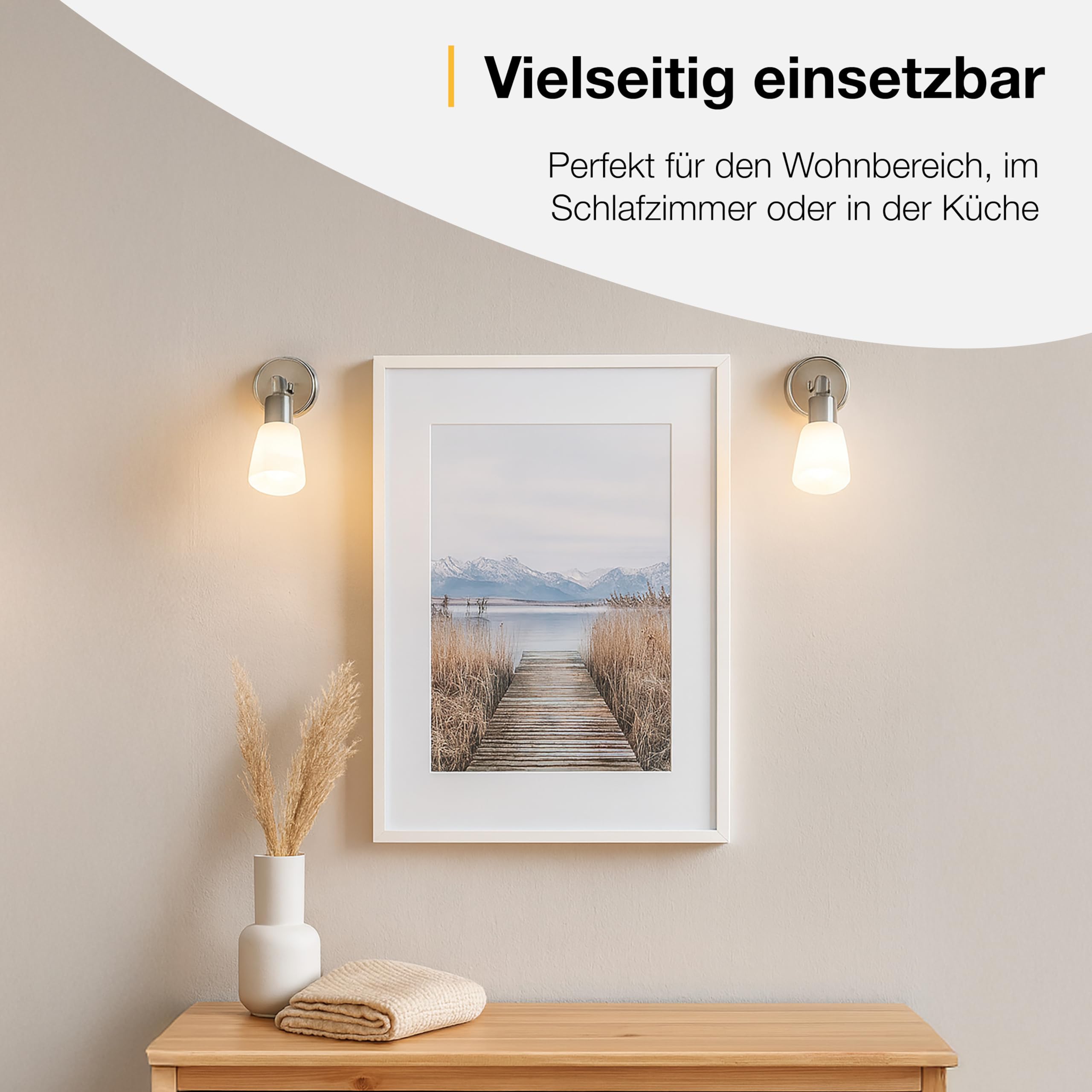 BRILLIANT lámpara Sofia aplique de pared hierro/cromo | 1x D45, E14, 40W, adecuado para lámparas de caída (no incluidas) | Escala A ++ a E | Cabeza giratoria