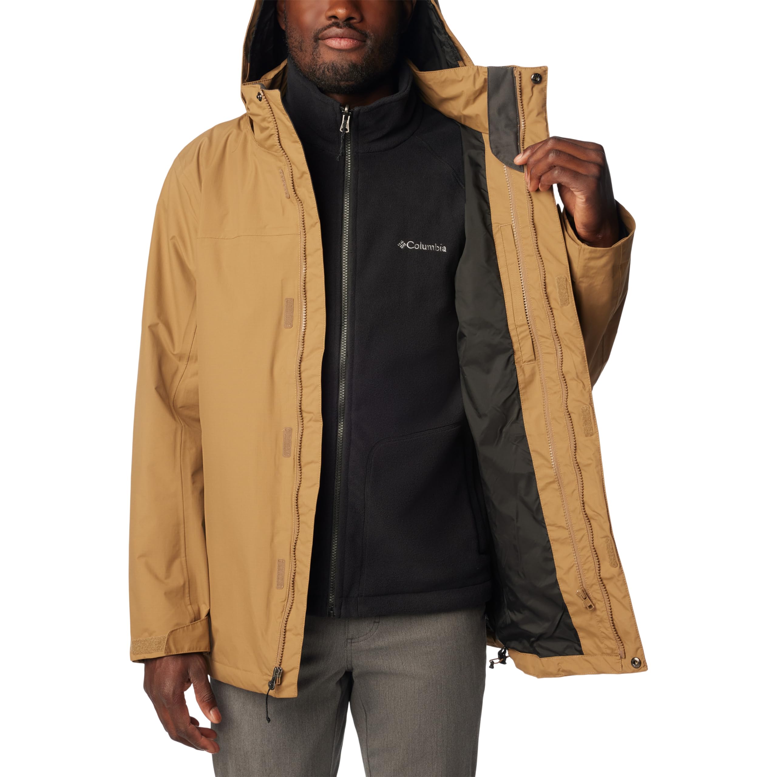 Columbia Giacca Antipioggia da Uomo, Mission Air Interchange Jacket, Poliestere, 1629192