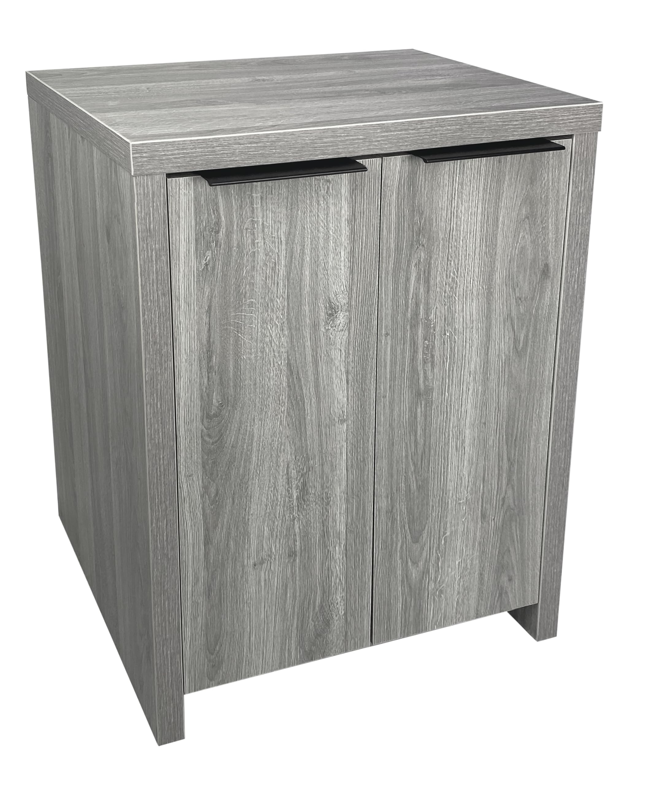 AquaOne Inspire 60 Gloss Door Aquarium Cabinet, 60 x 40 x 75 cm, Grey Arizona Oak