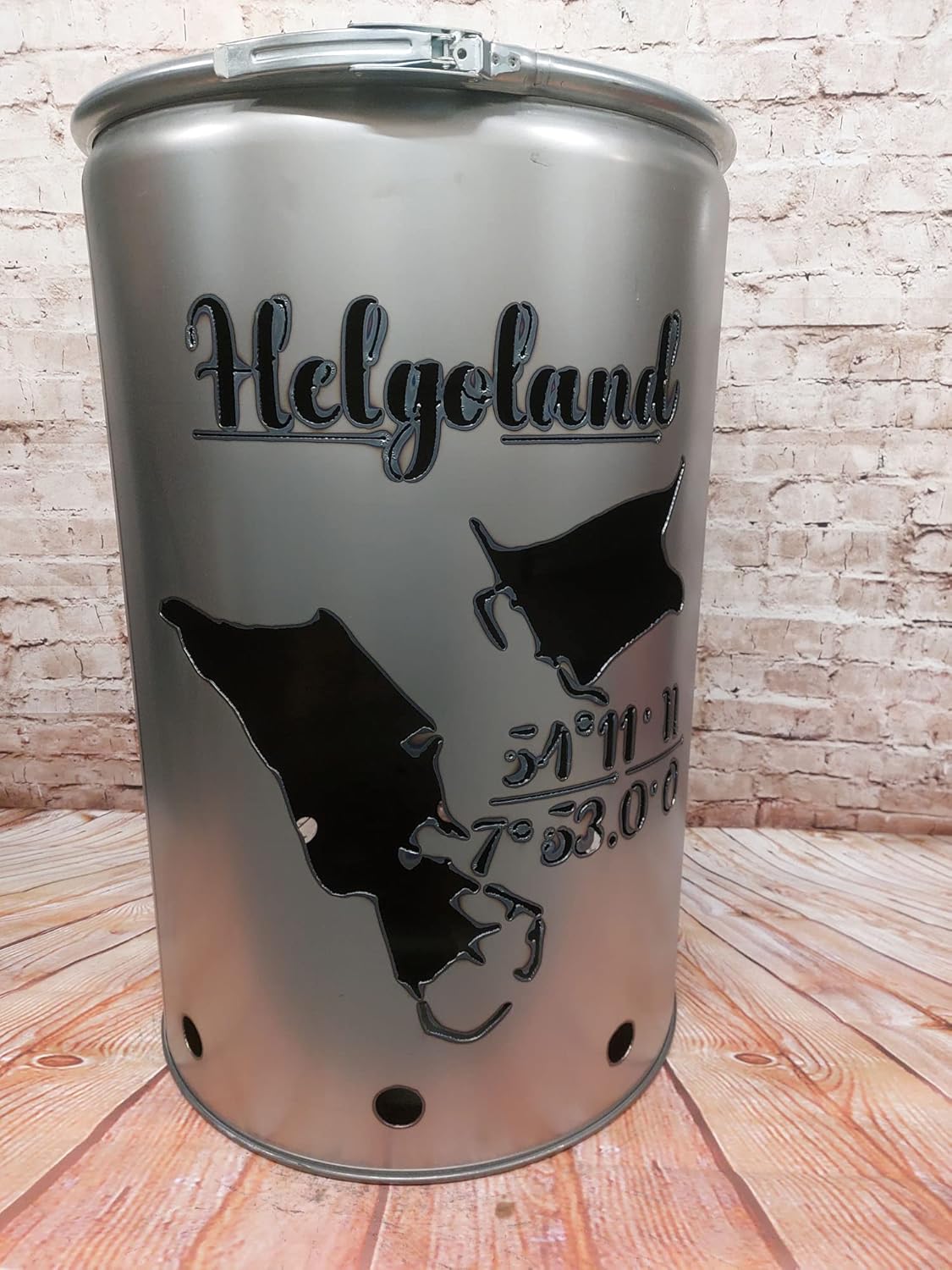 Fuchsbau Feuertonnen Feuertonne mit - Insel - Motiv - Gefertigt aus ...