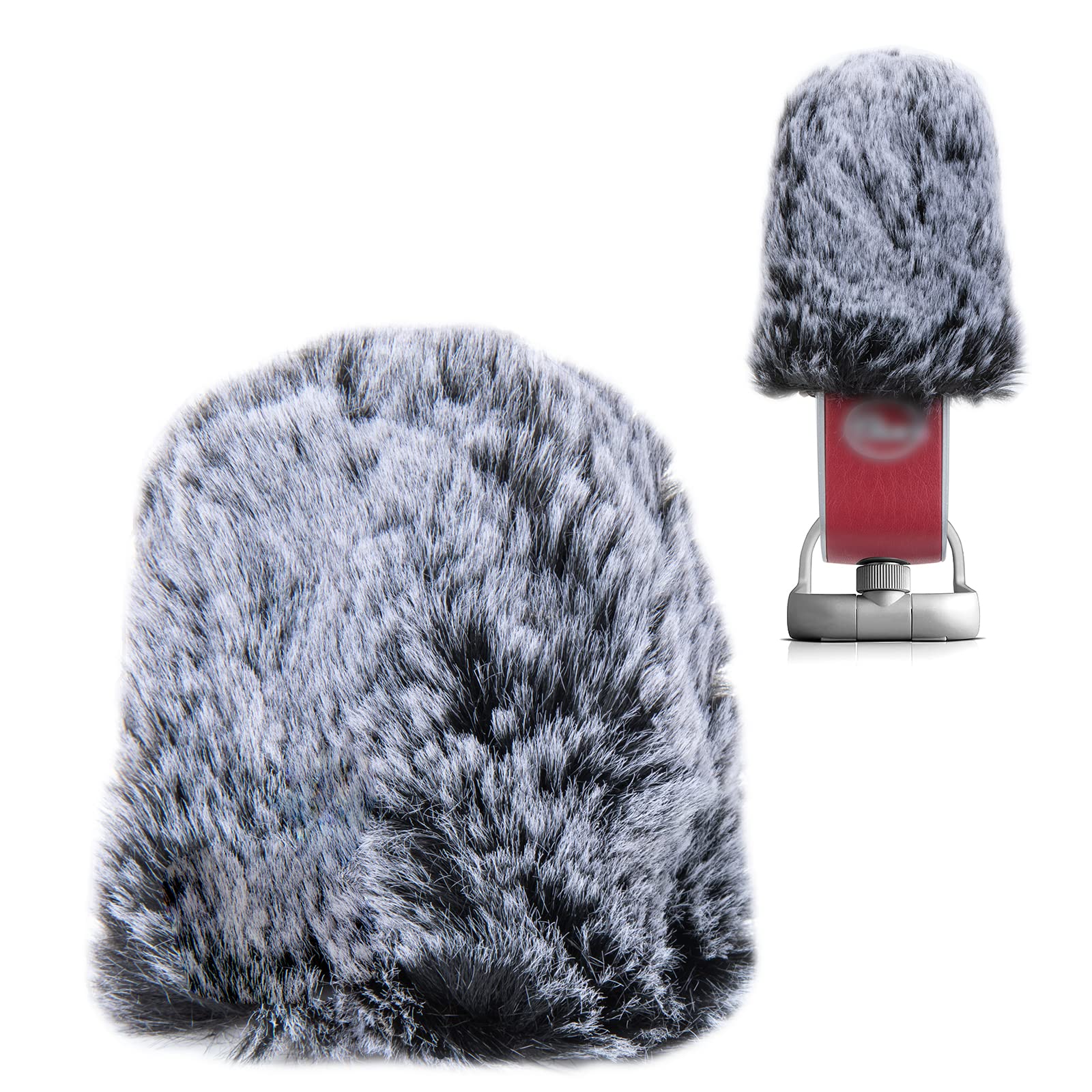 YOUSHARES Raspberry Microphone Furry Windscreen Muff - Mic Wind Cover Fur Pop Filter as Foam Cover for Blue Raspberry Premium Mobile USB Microphone