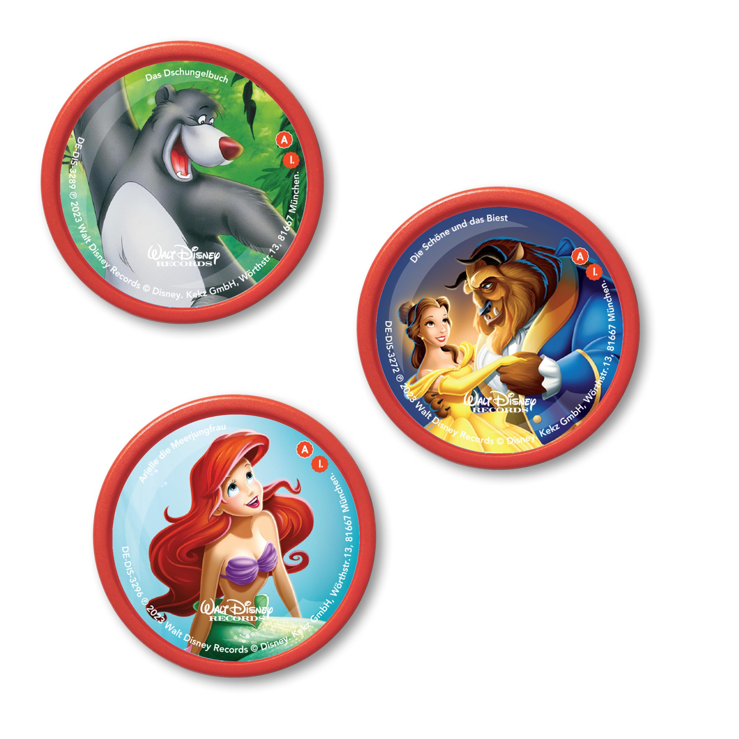 Kekz Kit de démarrage Premium Rouge : Amazon Exclusif avec Grain de Biscuit Rouge, 3 puces Audio Disney, Cookie Crew, Jeu Audio Wunderkekz (Casque pour Enfants, Casque de Voyage pour Les déplacements