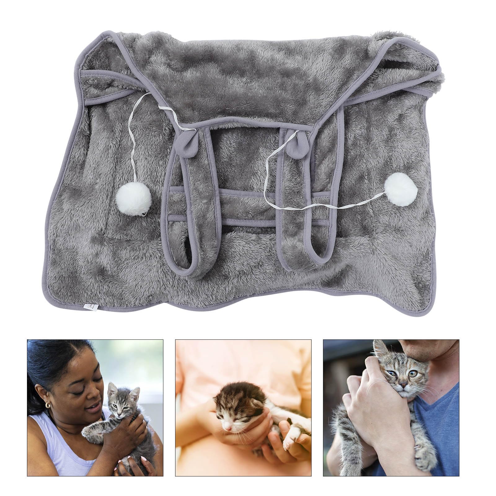 VOSAREA Korallenvlies Katzenschürze für Welpen und Katzen Leichter Haustier Schlafsack zum Tragen und Kuscheln Warm und Bequem für Unterwegs und Zuhause