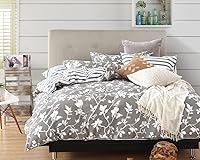 Vista 2 de Swanson Beddings Leafy - Juego de cama 100% algodón: Funda de edredón, fundas de almohada