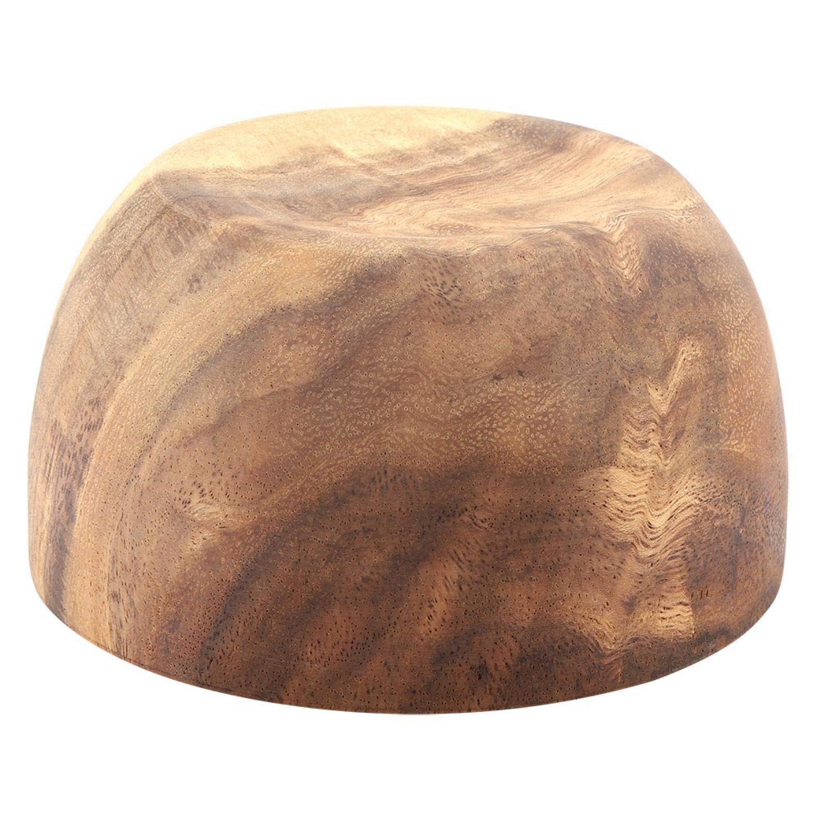 Bol, Bol en Bois D'Acacia Massif, Bol Rond en Bois Naturel Sculpté À La Main, Ustensiles De Cuisine pour Salade, Soupe, Trempettes Aux Fruits, Sauce, Noix, Apéritifs, DesBrown-13 * 7cm