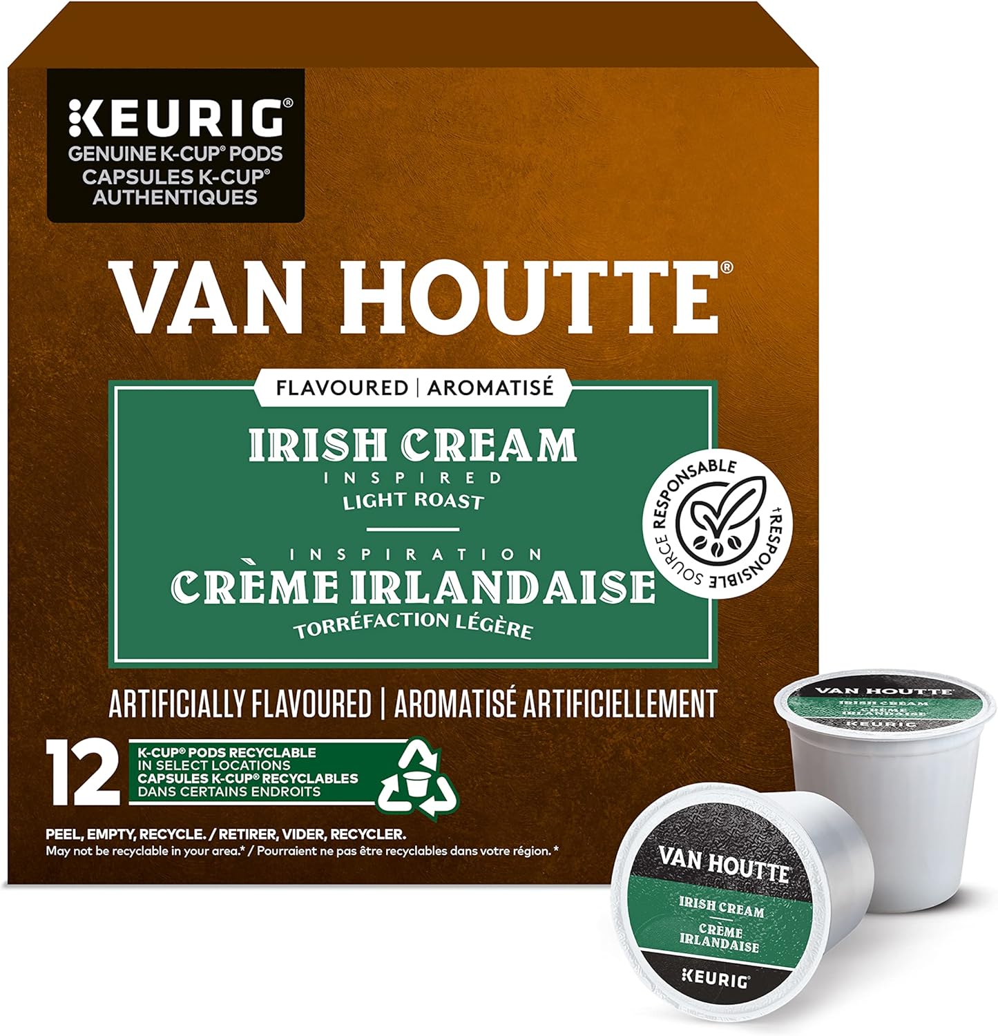 Van Houtte Irish Cream KCup Coffee Pods, 12 Count For Keurig Coffee