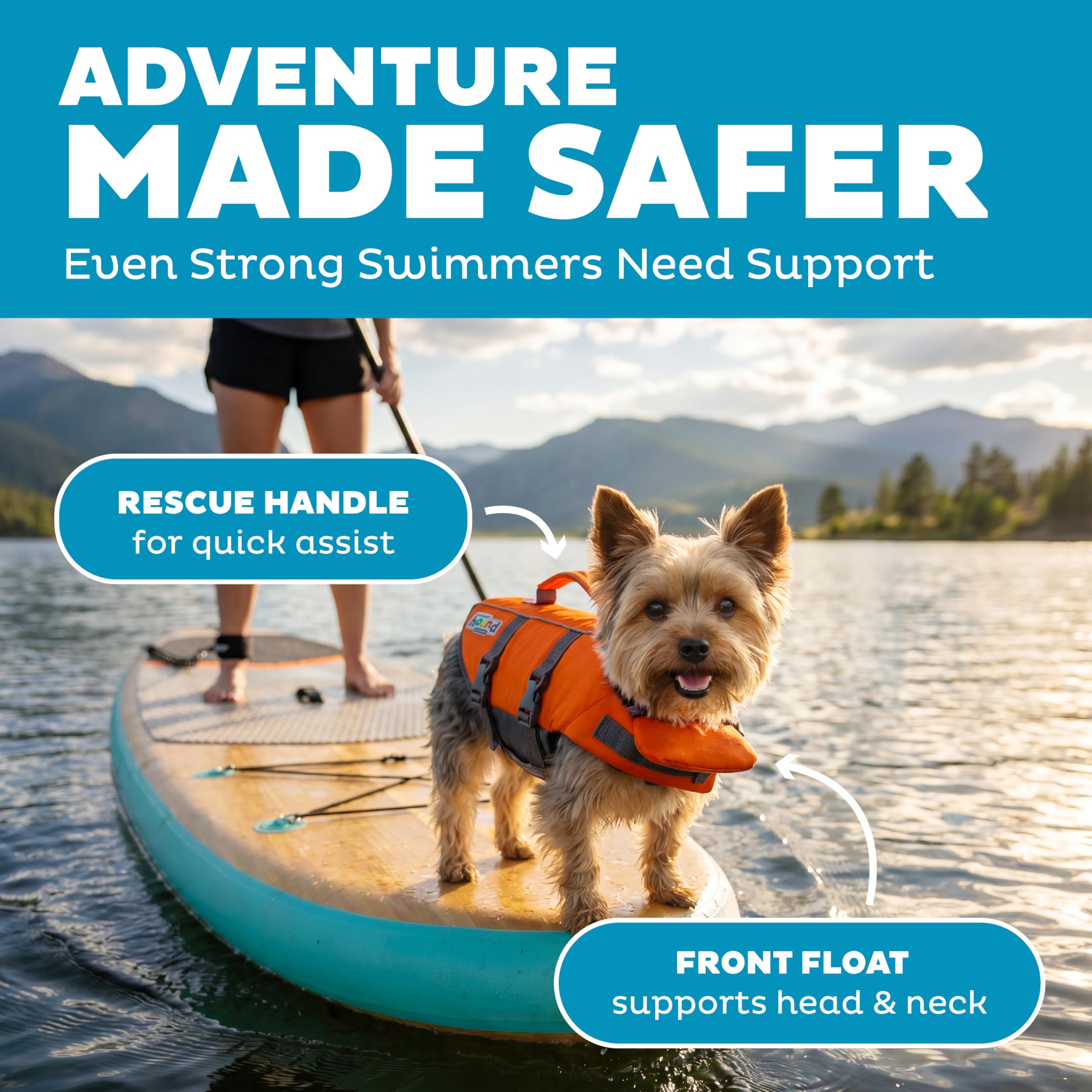 Outward Hound Granby Splash - Chaleco salvavidas para perros - Naranja - XS