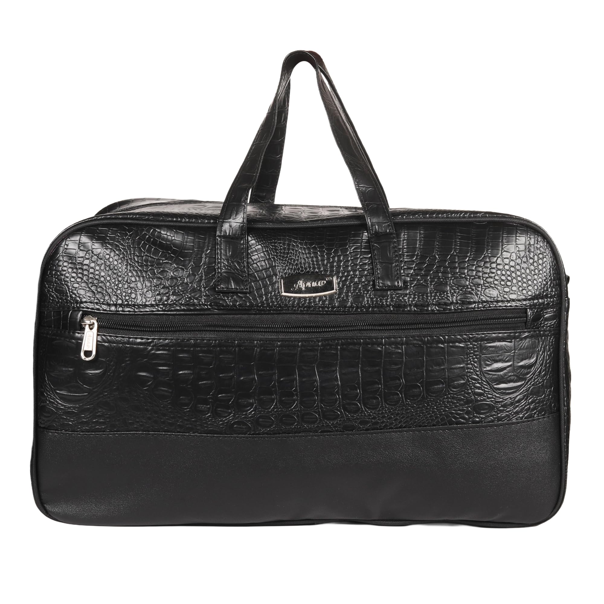apnav Faux Leather Multi-Pockets Duffle Bag/Cabin Bag for Daily use and Short Trips (Black)-picture-37
