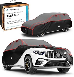 WALSER Bâche de Voiture Anti-grêle Premium Hybrid SUV, Vainqueur du comparatif Très Bon* Housse de Protection Anti-grêle Hydrofuge, bâche Contre la grêle, Couverture de Protection SUV/Van Taille 9