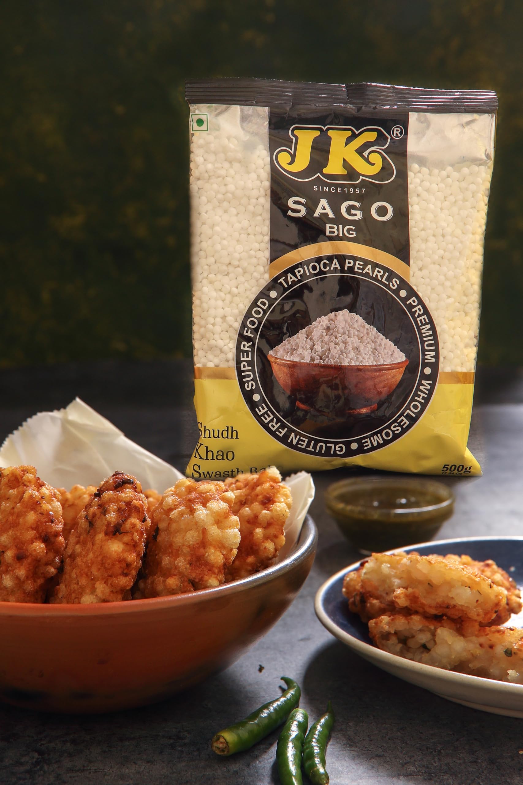 JK Sabudana (Premium Sago) Big, Cardamom | Tapioca Granules-500 Gm - Image 6 thumbnail