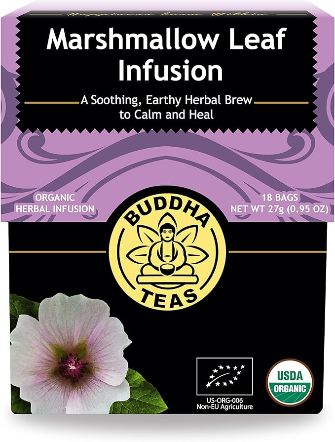 Buddha Teas Organic Marshmallow Leaf Tea OU Kosher, USDA
