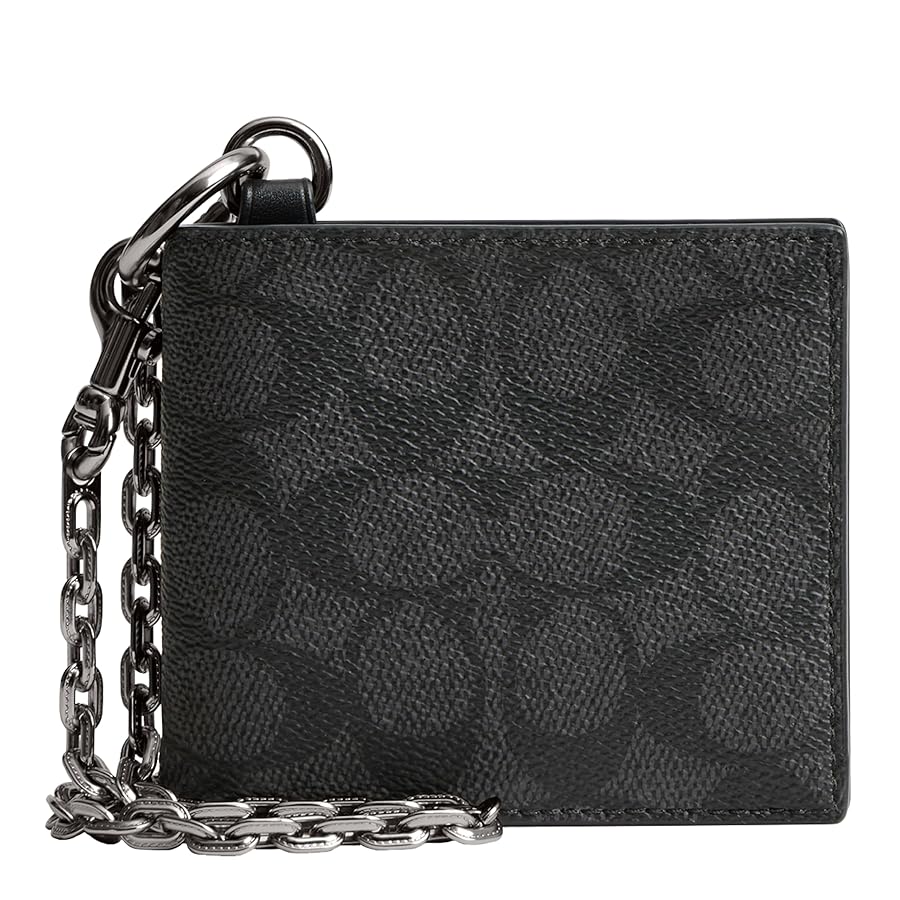Amazon.com: COACH Men's Billfold Wallet with Chain Canvas