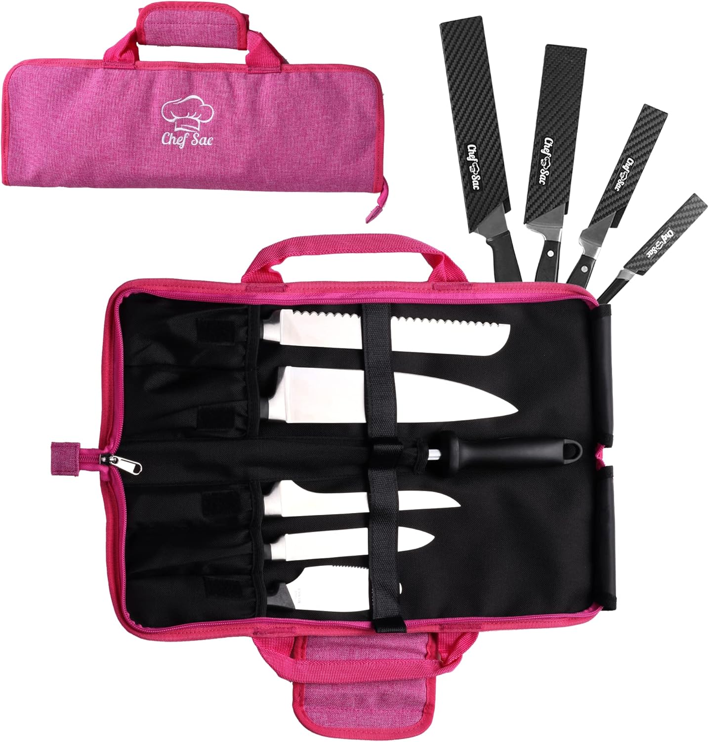 Chef Sac Chef Knife Roll Bag Case with 4Pack Knife Guards