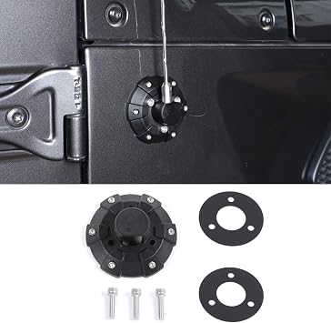 Voodonala for Jeep Radio Antenna Base Cover Antenna Housing Mount Lid Cap Base Fit for Jeep Wrangler 2007-2025+ JK JKU JL JLU Gladiator JT 4xe Exterior Accessories,ABS Black
