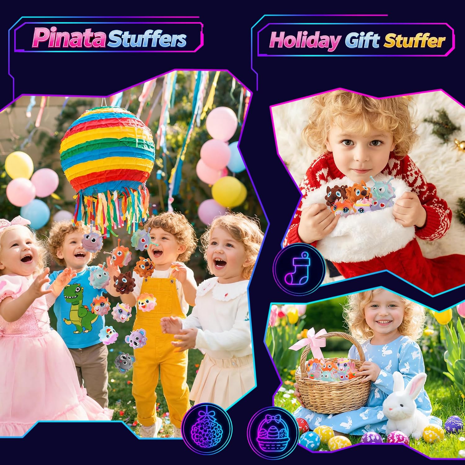 Party Favors for Kids, 18 Pack Light Up Animal Pop Fidget Toys, Birthday Party Gifts, Goodie Bag Stuffers, Pinata Stuffers, Classroom Rewards & Treasure Box Prizes thumbnail