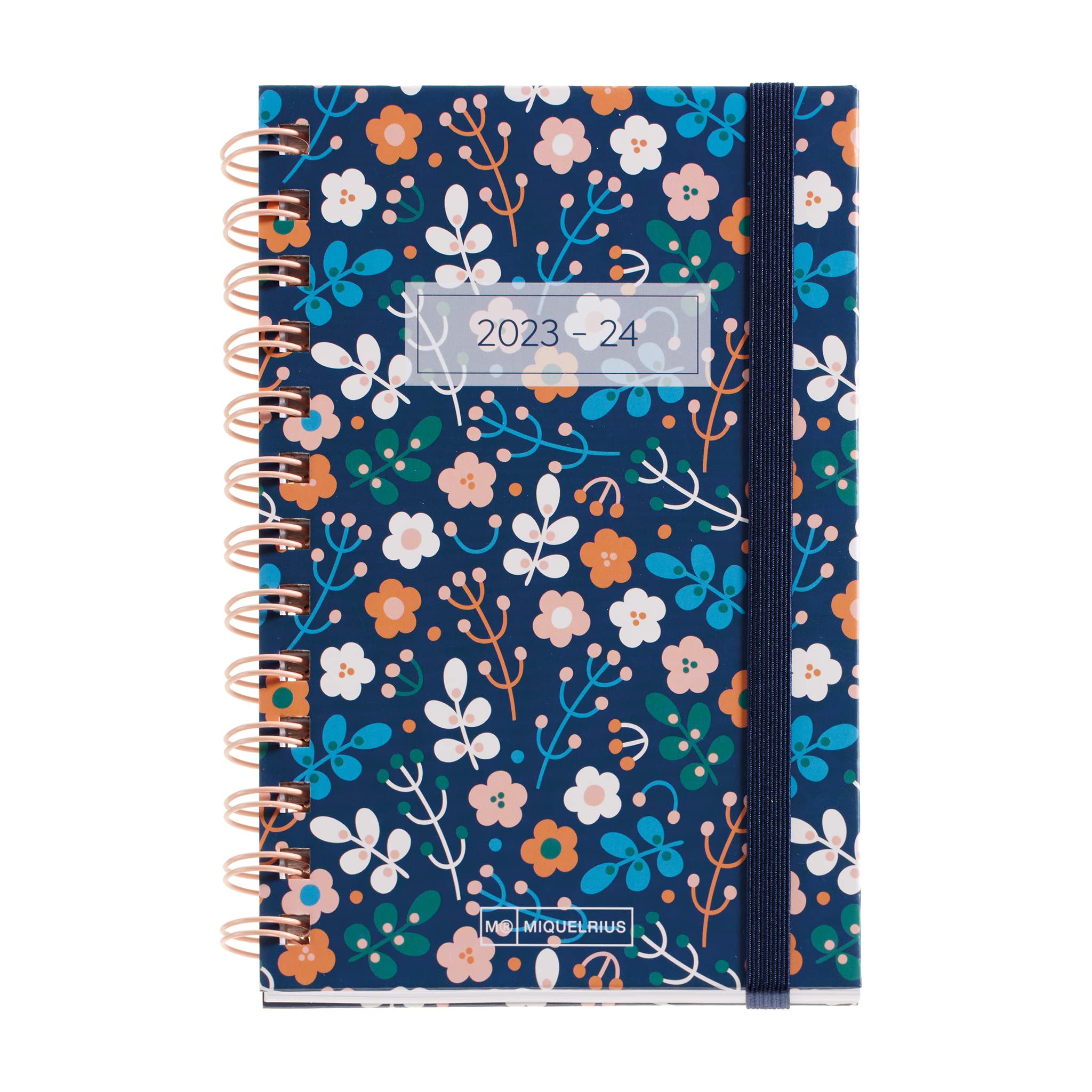 Miquelrius - Agenda Year 23-24, September 2023 to August 2024, 12 Months, Size 11.8 x 17.5 cm, Week View, Blossom, Spanish-English