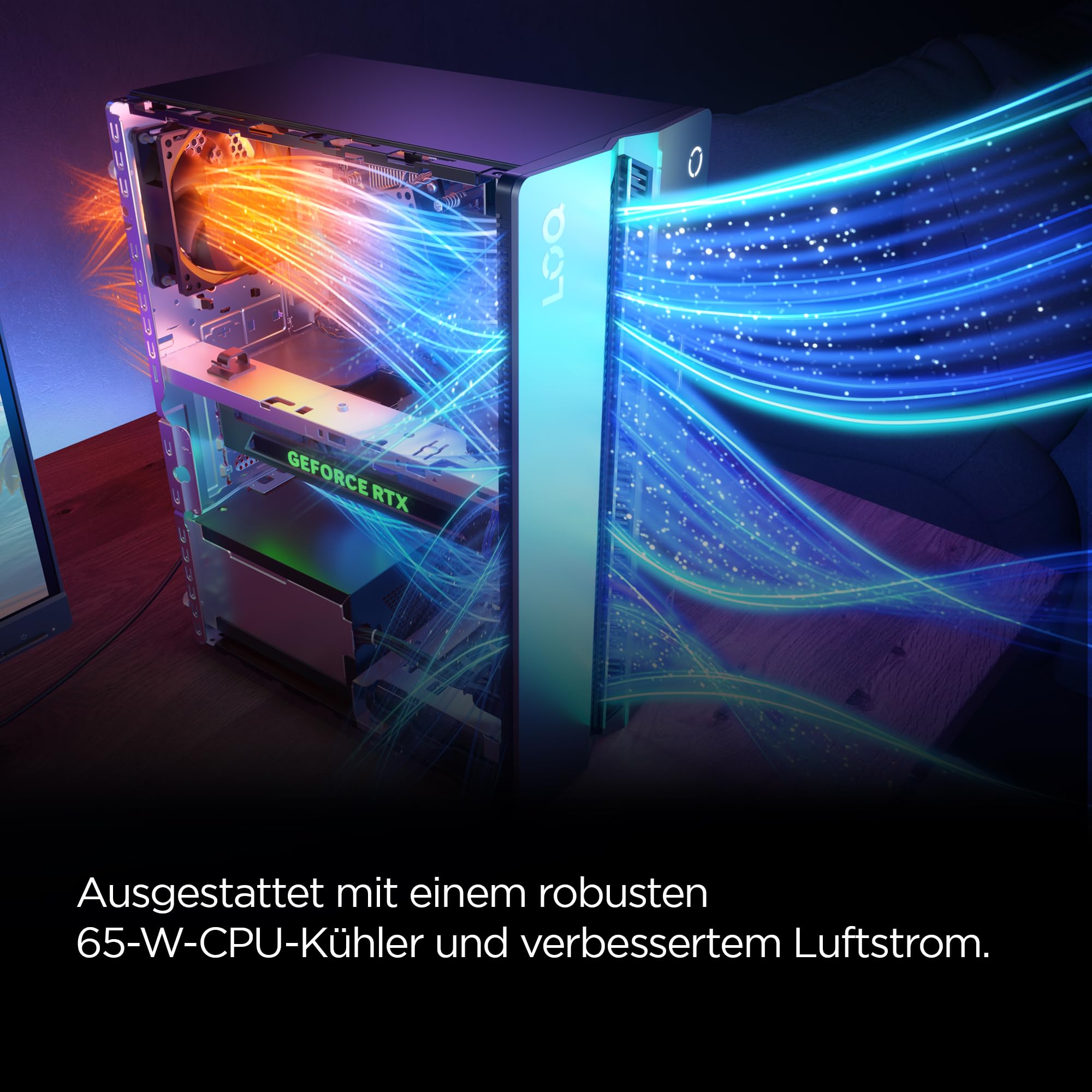 Lenovo LOQ Tower Gaming Desktop-PC | NVIDIA GeForce RTX 4060 | Intel Core i5-14400F | 16GB RAM | 1TB SSD | Windows 11 | Luna Grau - Raven Schwarz Gehäuse | 17L | 3 Monate GamePass