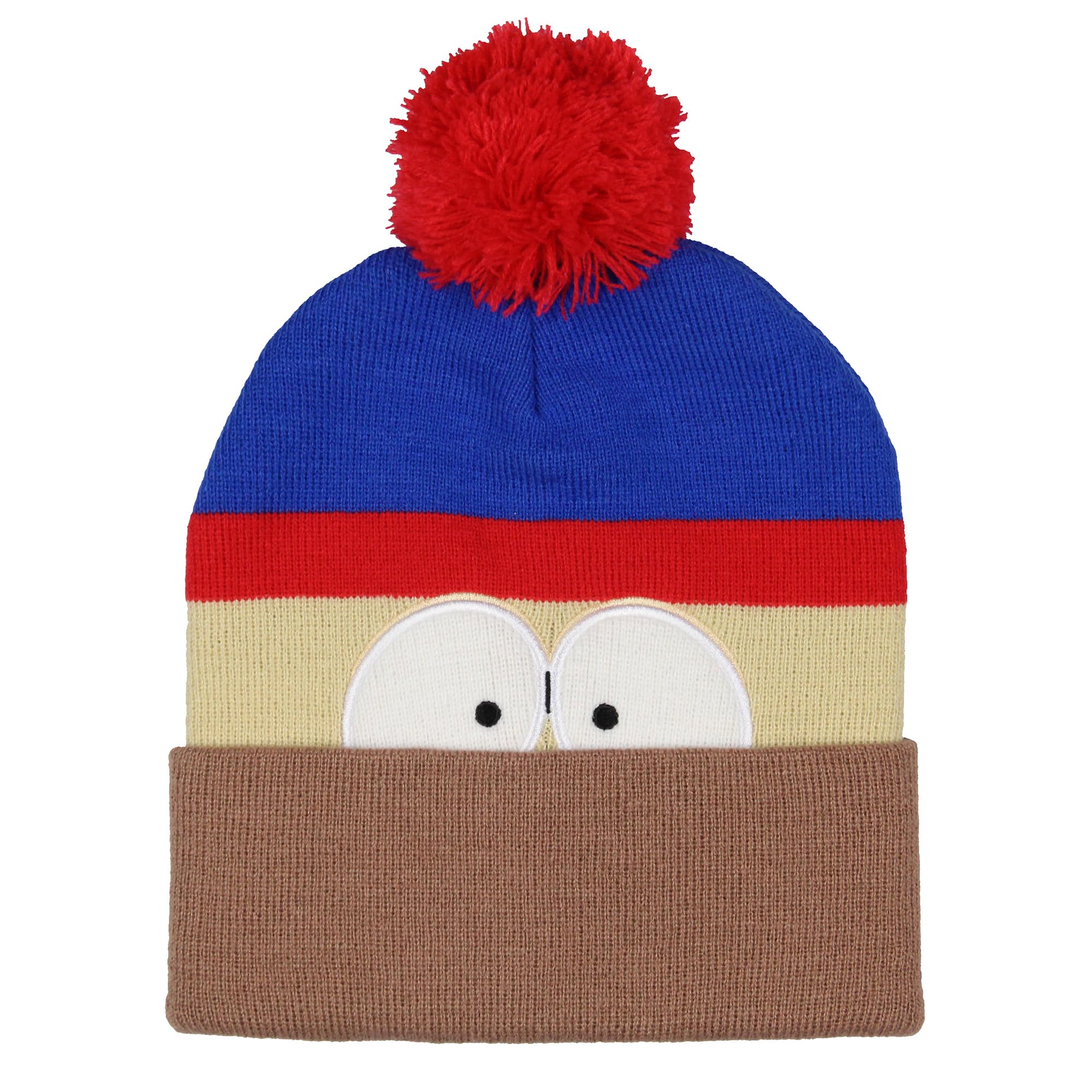 Bioworld South Park Big Face Cuff Knit Beanie Hat Cap - 4 Styles Available Cartman, Towelie, Kenny, and Stan