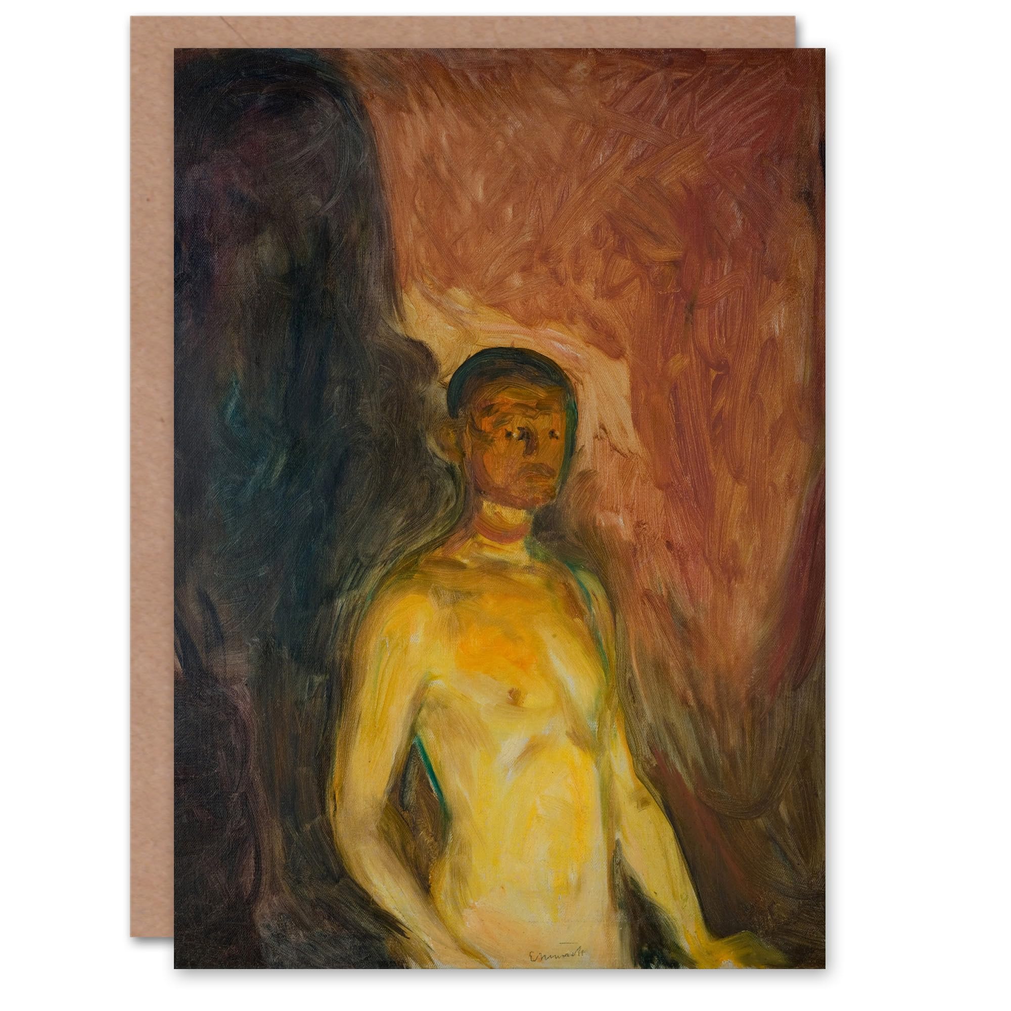 Artery8 Edvard Munch Art Card Artist Self Portrait in Hell