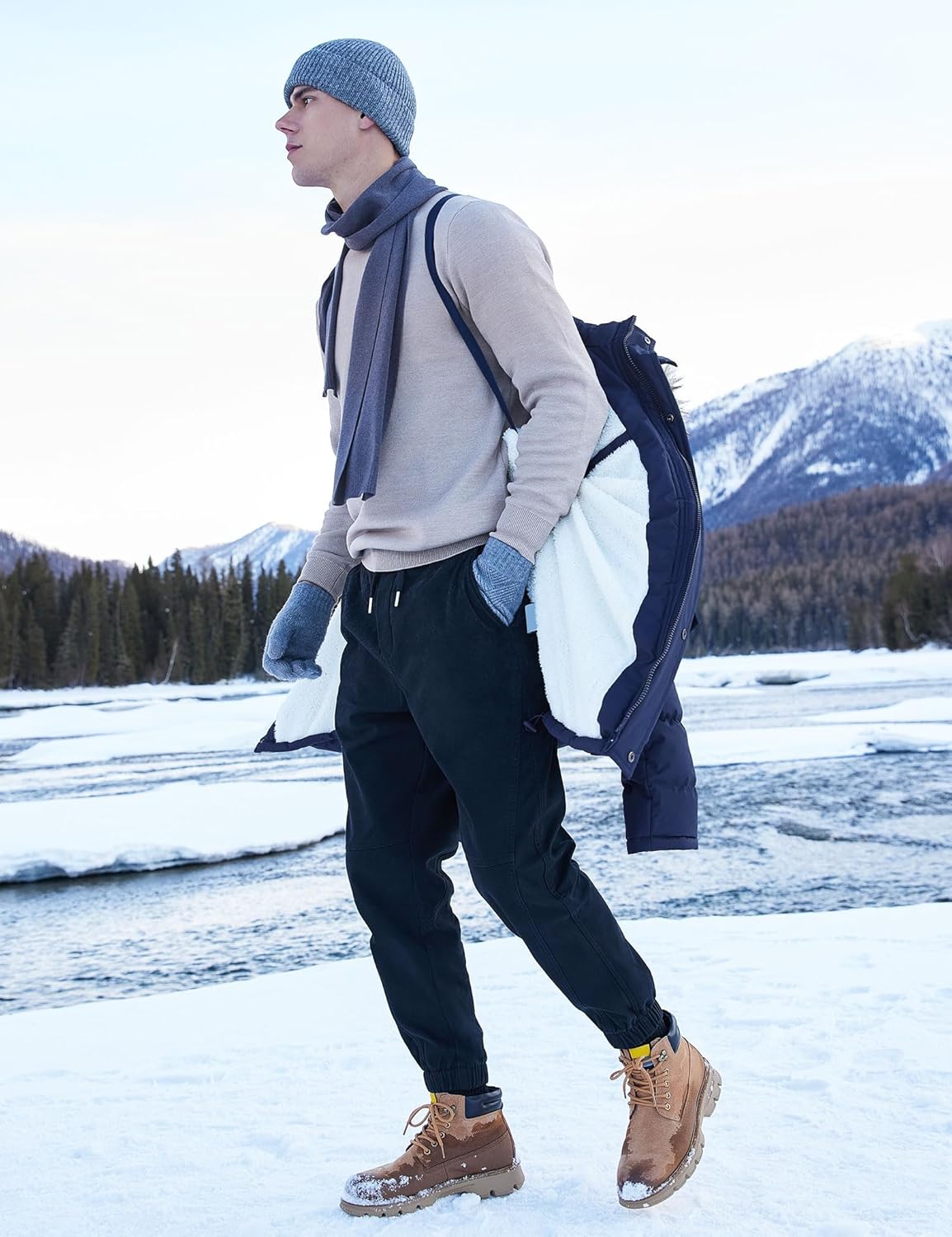 Winter Coats For Men Winter Jackets Water Resistant Warm Thicken Puffy Hooded Insulated Thicken Parka Coat - Image 5