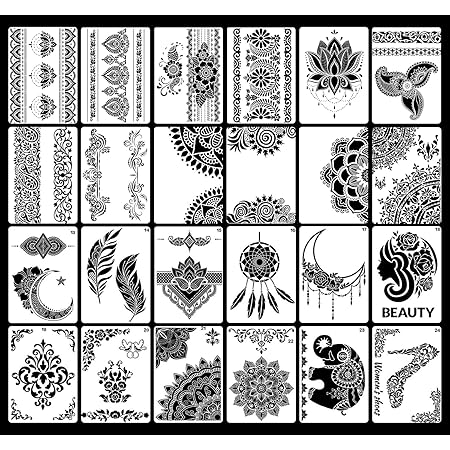 Pochoir Mandala De PeinturePochoirs Réutilisables 9Pièces Pochoir Aerographe Peinture Pour Mur