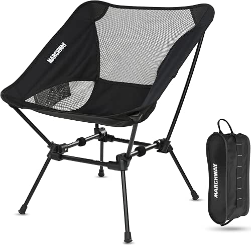 MARCHWAY Ultralight Folding Camping Chair, Heavy Duty Portable Compact for