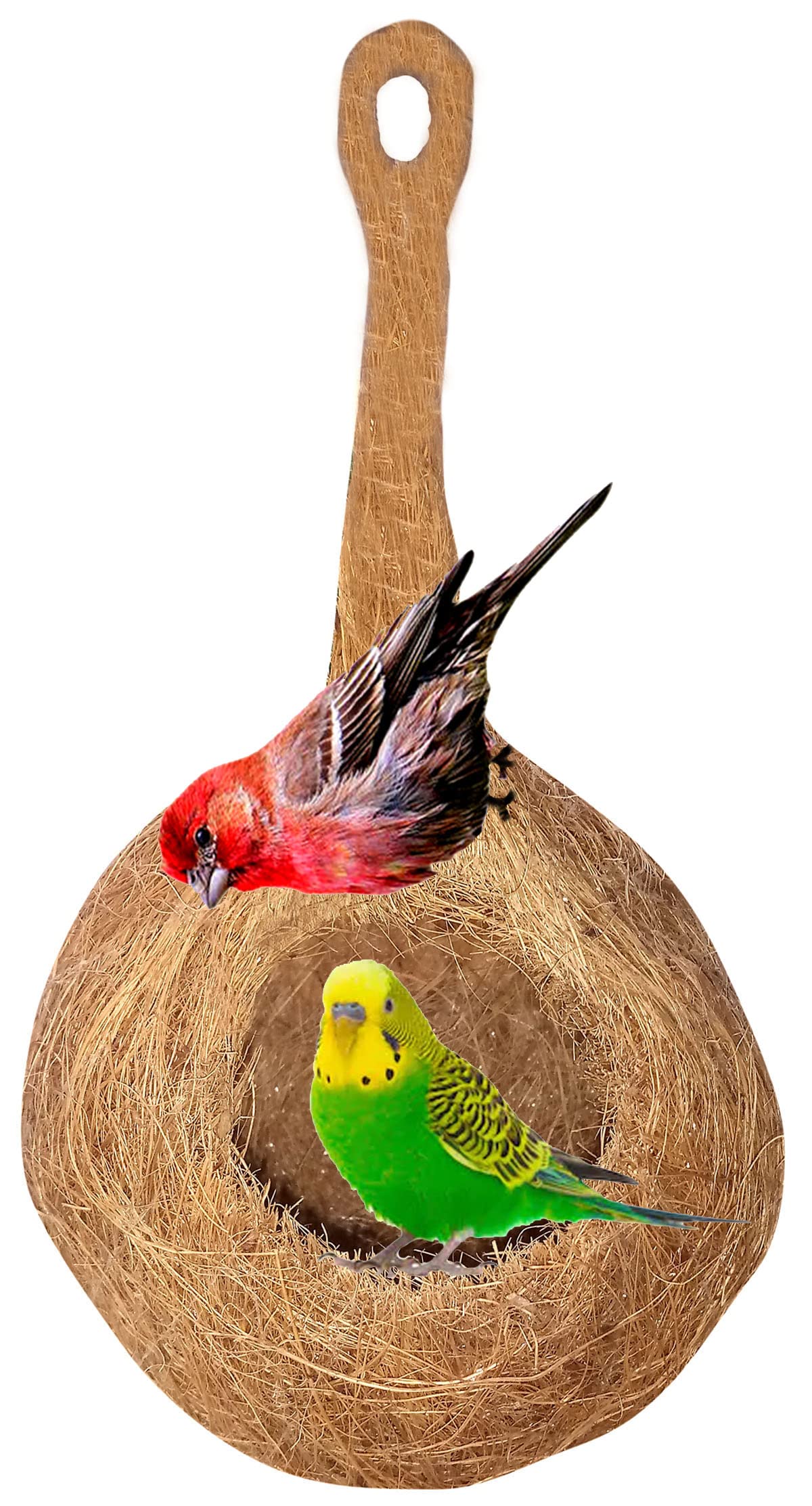 One Top Hand Made Pure Natural Coir Bird Hanging Nest Cage House for Indoor Out Door Balcony Tree Bird nest Wall Mounting, Tree Mounting, Free Standing Houses Bird House (B0BNDTXB96) Amazon Price History, Amazon Price Tracker