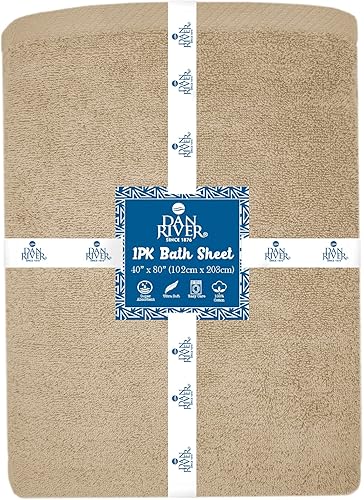 Miniatura 7 de DAN RIVER Paquete de 1 toalla de baño de 40 x 80 pulgadas, toallas grandes de gran tamaño, toalla de baño extra grande, toalla absorbente de algodón