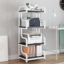 High Capacity Media Stand, Multi-Layer Open Stereo Cabinet, Audio Rack with guardrail Design, TV Stand for Home/Office/TheaterBlack