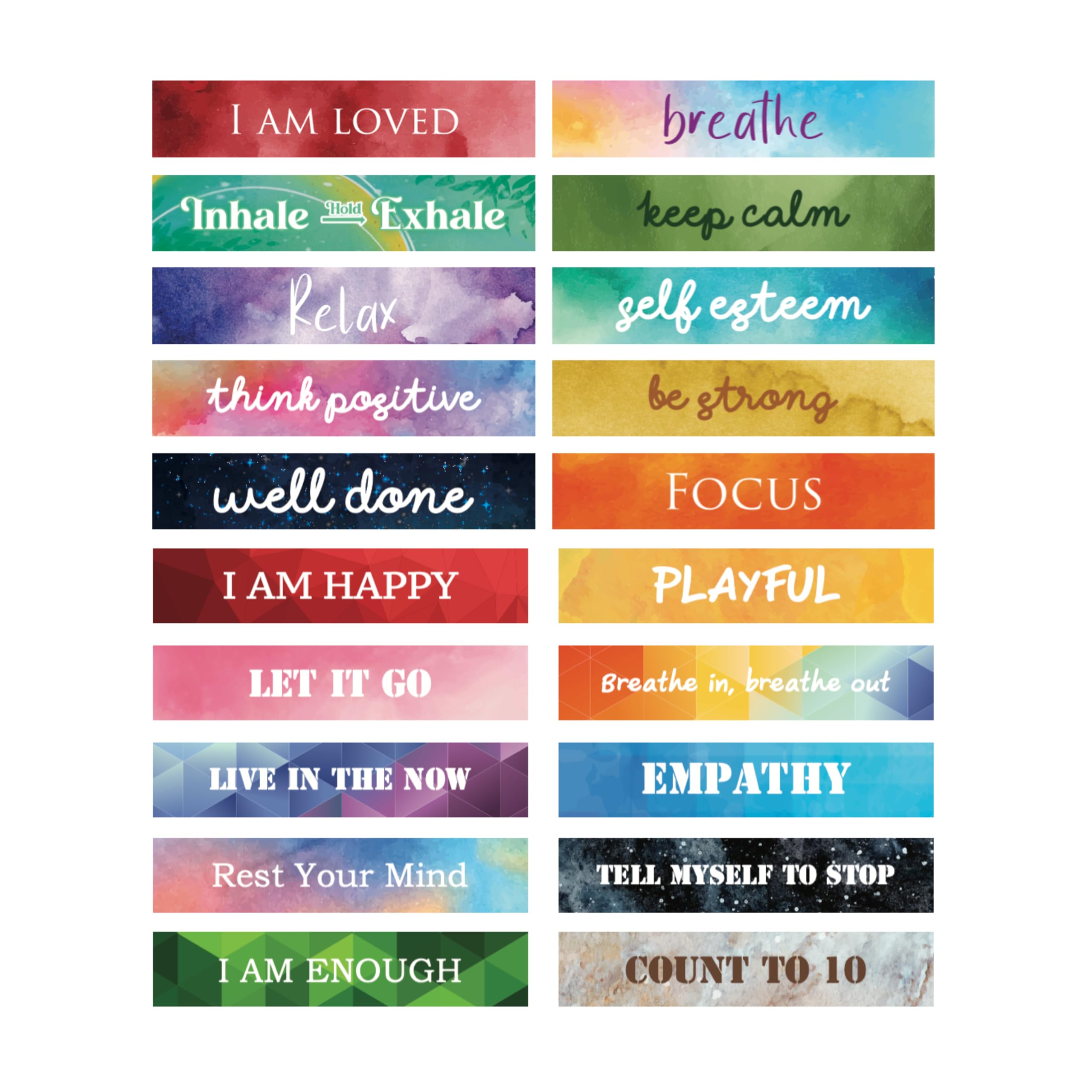 36 Calm Strips For Anxiety - Reusable Sensory Stickers With Texture For Stress Relief, Focus & Mindfulness