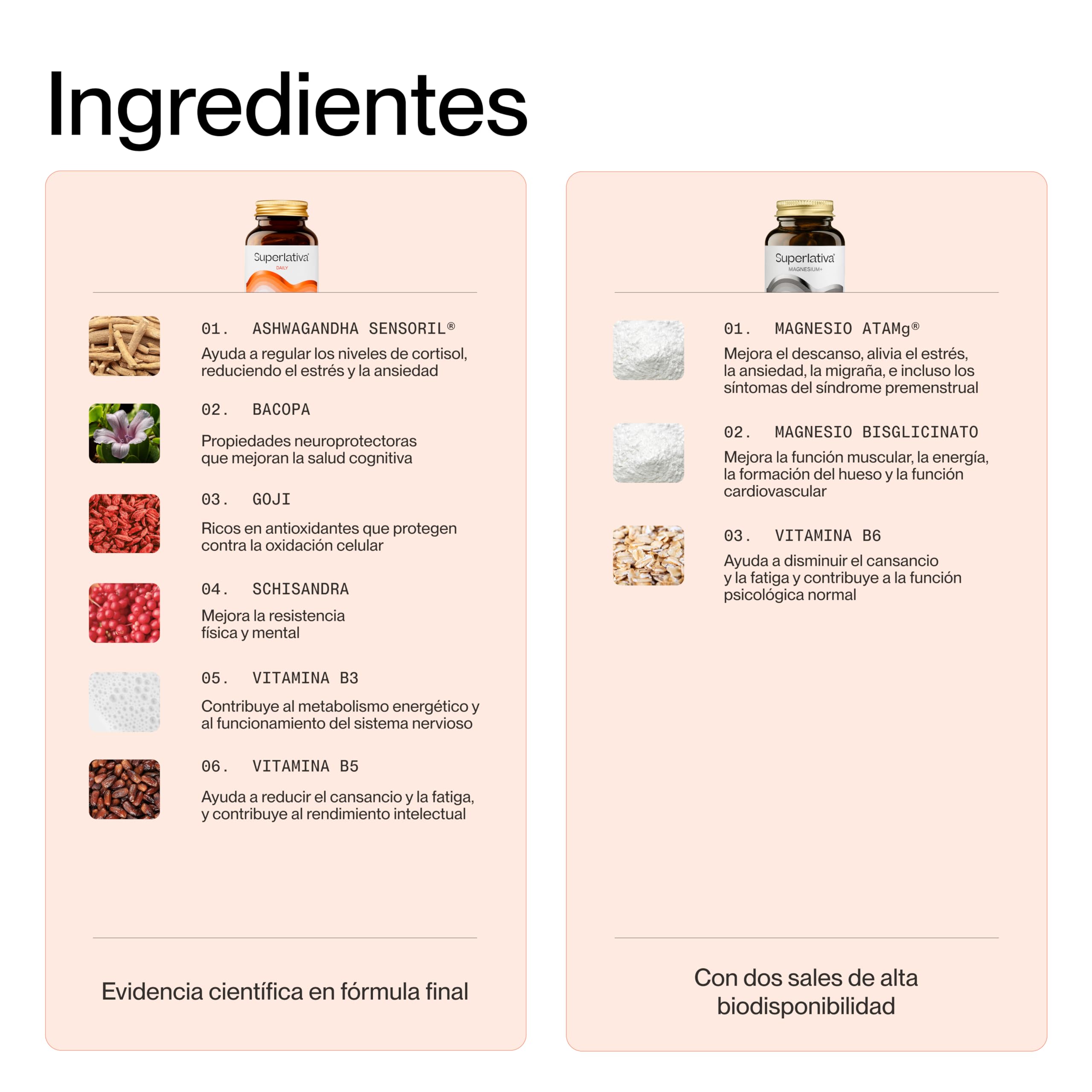Superlativa Pack Estrés y Sueño Ashwagandha Sensoril + Magnesio Bisglicinato ATAMg – Relajación Mental, Descanso Profundo y Energía – 120 Cápsulas Veganas