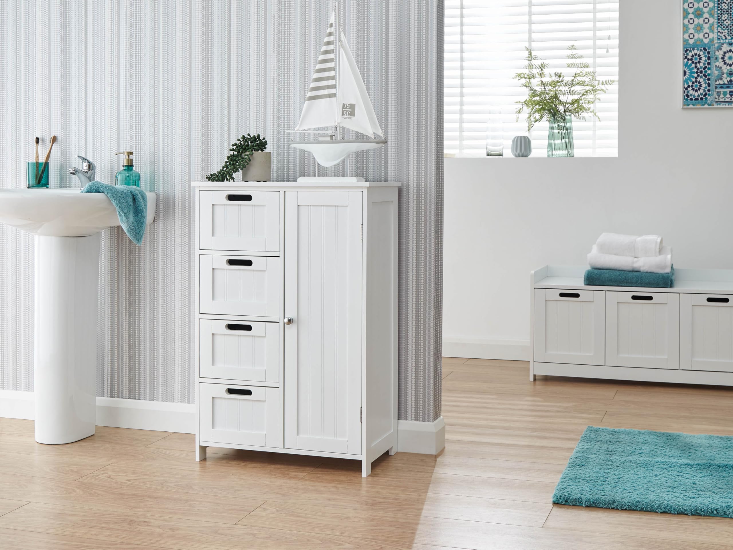 Colonial - Bathroom Storage Cabinet - White