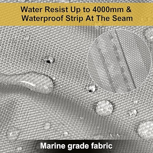 Miniatura 3 de Funda para kayak 100% impermeable para almacenamiento al aire libre, solución teñida, a prueba de decoloración, protección para todo tipo de clima,