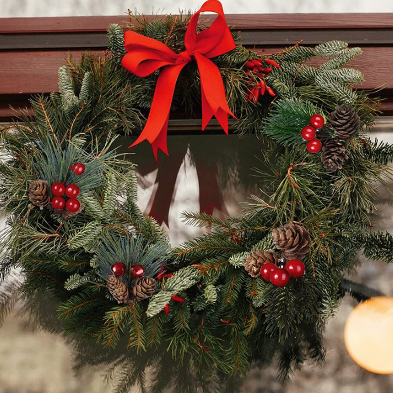 YEXEXINM Lot De 40 Tiges De Pin Artificielles De Noël Enneigées - Branches De Sapin