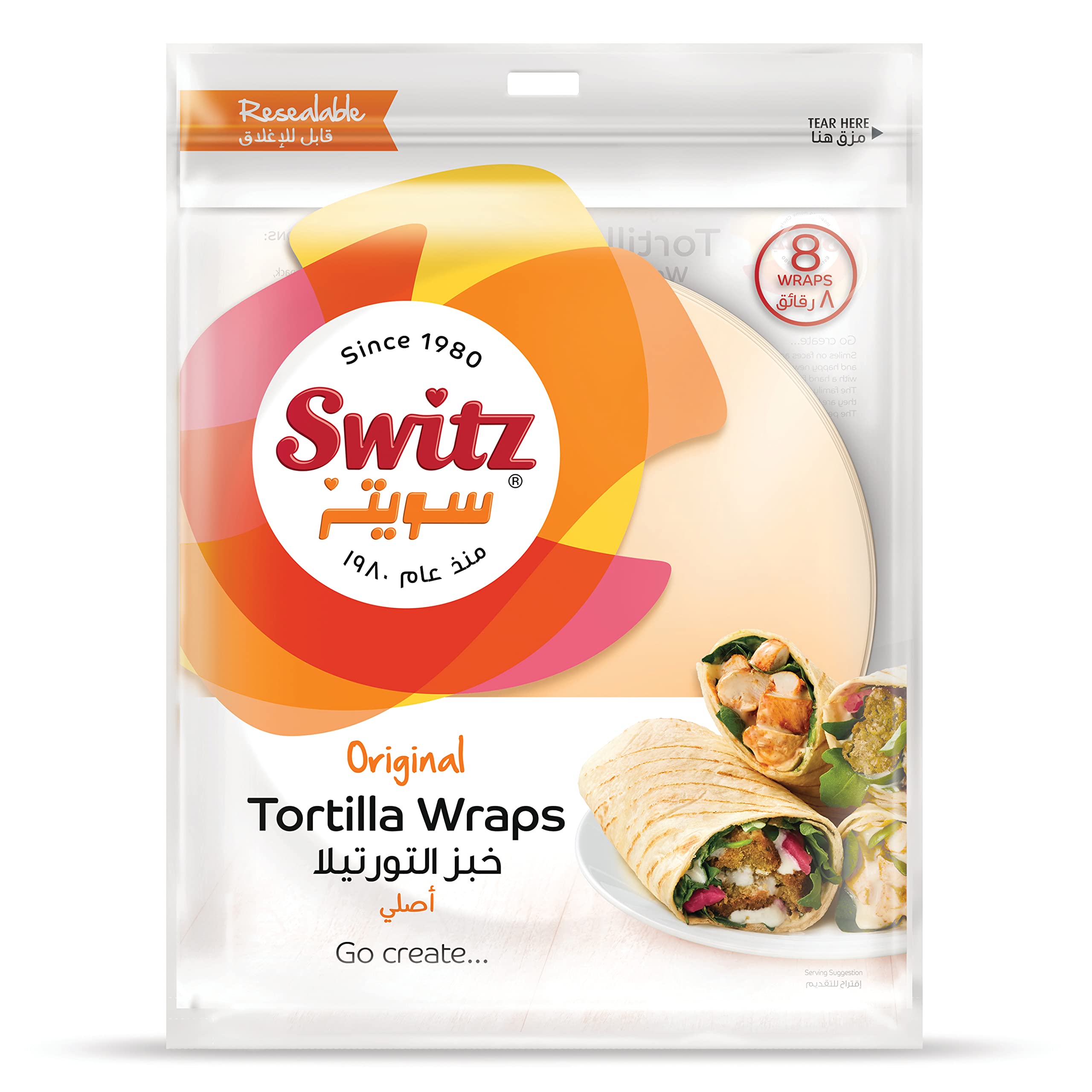 Switz Original Tortilla Wraps, 8 pcs, 360 g