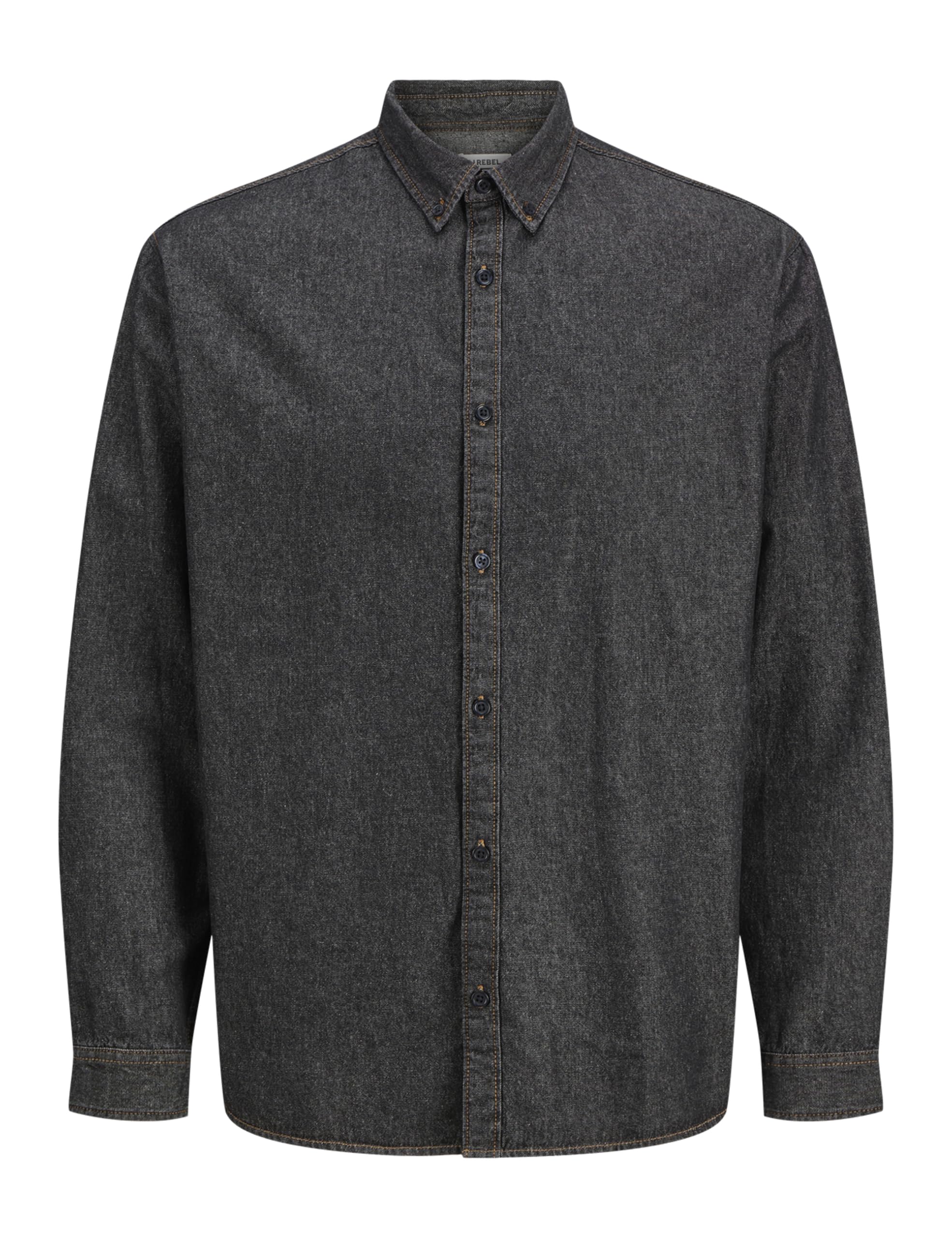 JJ rebel Jrebavan Shirt Ls, Black Denim, M