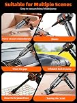Aspirateur de voiture - Mini Nettoyeur à vide, 3-in-1 Powerful Brushless Motor, Super aspiration Home Aspirateur avec câble de type C - Petit aspirateur portatif rechargeable