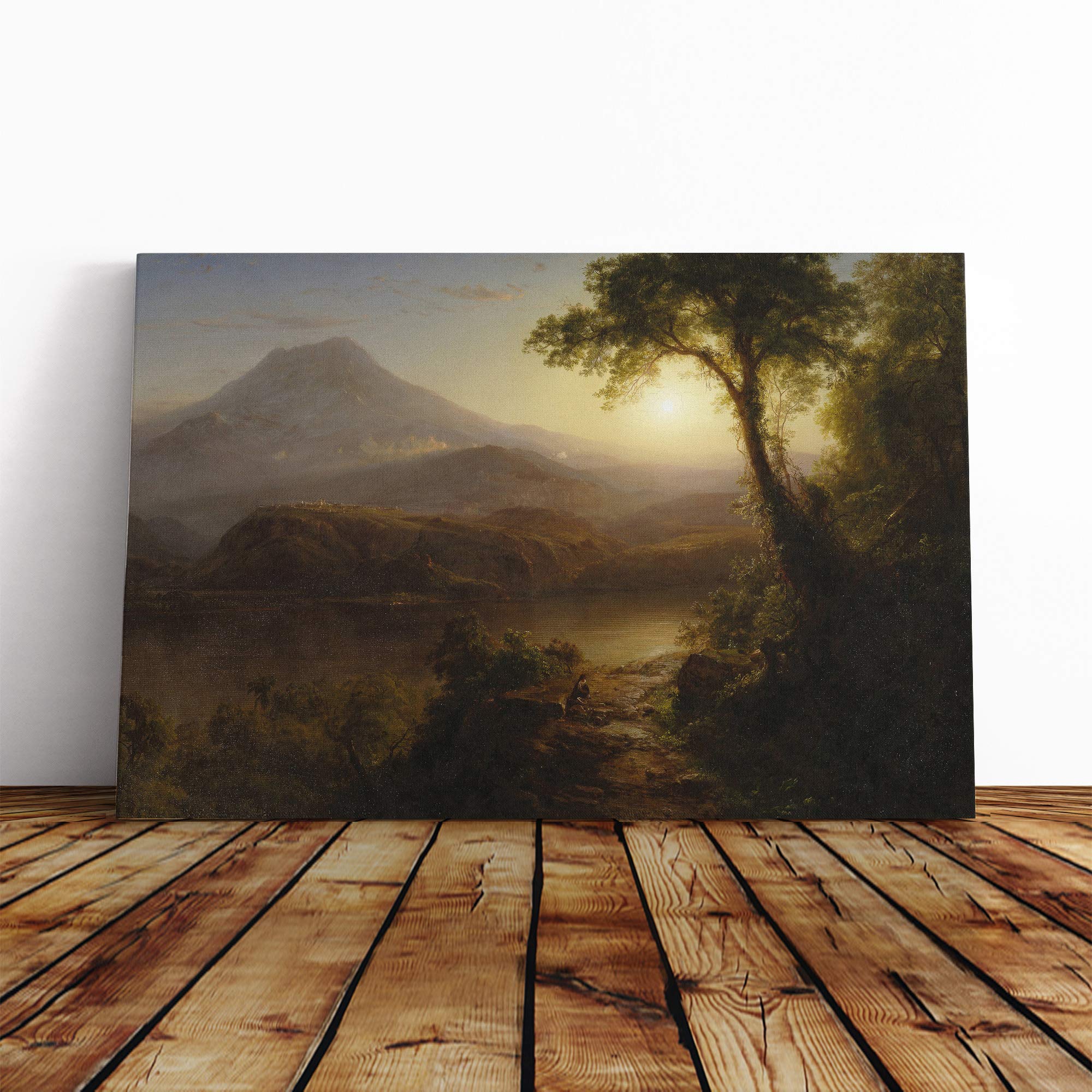 Frederic Edwin Church Tropical Scenery Canvas Print | Gallery Wrapped 30mm Frame Wall Art | 20x14 inches | Ready to Hang | Modern Cityscape Picture | Living Room Bedroom Lounge Office