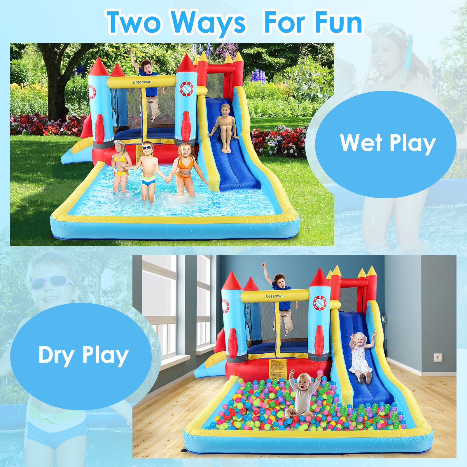 AKEYDIY Casa Inflable De Rebote De Tobogán Acuático 13 En 1, Olas De Cascada, Mega Toboganes Acuaticos Gran Casa De Rebote De Agua Gorila De AKEYDIY Casa Inflable De Rebote De Tobogán Acuático 13 En 1, Olas De Cascada, Mega Toboganes Acuaticos Gran Casa De Rebote De Agua Gorila De