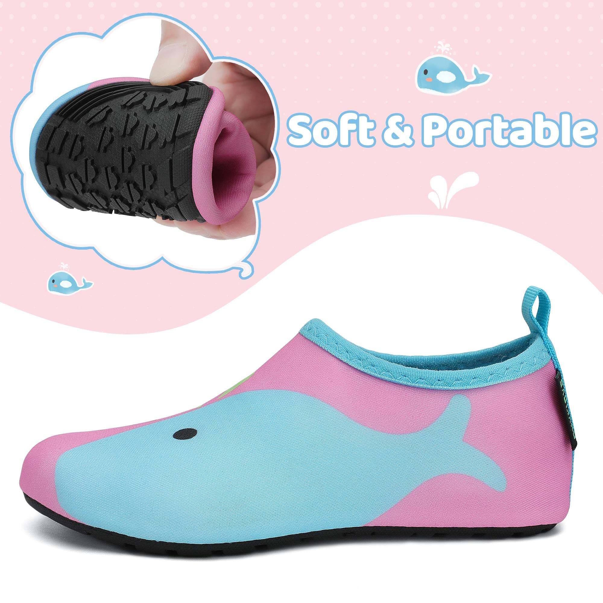 SAGUARO Bambini Ragazze Scarpe da Mare Spiaggia Scarpette da Acqua Scarpe da Immersione per Sportive Acquatici Nuotare Water Shoes