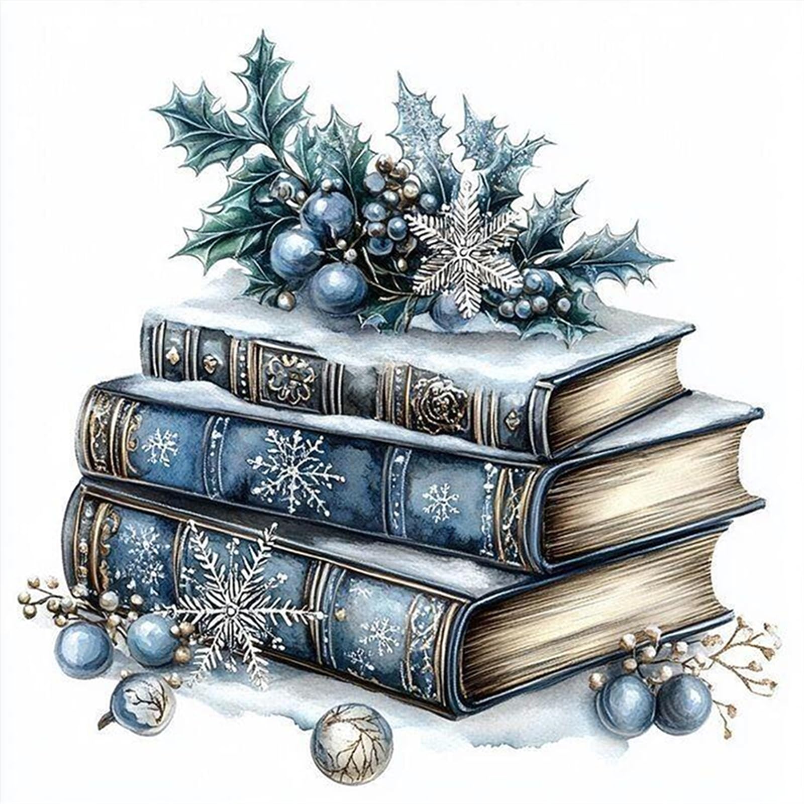 Christmas Full 14CT 2 Strands DIY Stamped Cross Stitch Kits 11.81x11.81inch Needlework Embroidery Kit Cross Stitch Art and Crafts Kits for Beginners Adults Home Decor