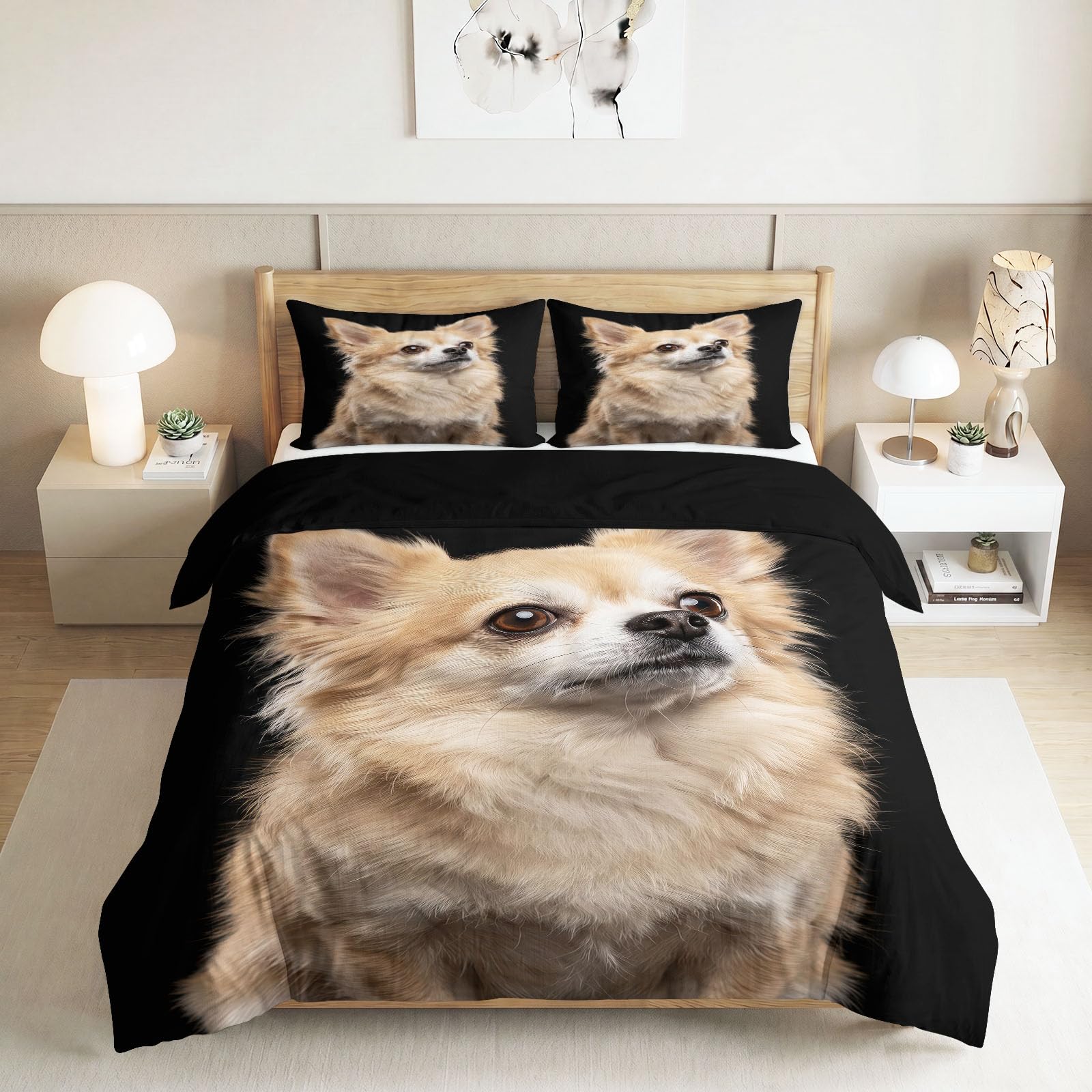 Generisch Tier Chihuahua Bettwäsche 155 x 220 cm Bettbezug Set