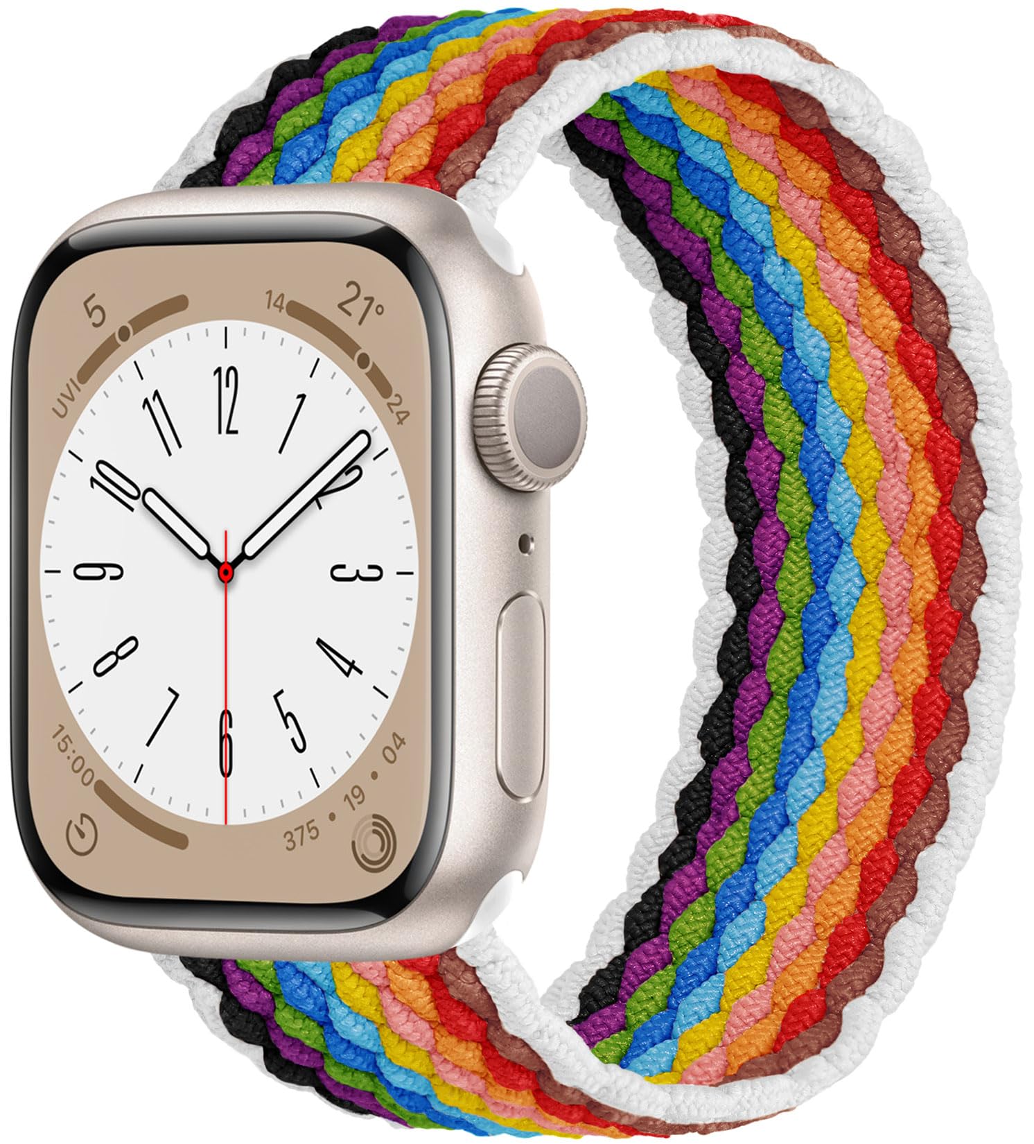 OMECKY Elastic Band Compatible with Apple Watch Band Series 11/10 42mm, 9/8/7 41mm, 6/5/4 40mm for Women Men, Nylon Stretchy Braided Solo Loop Sport