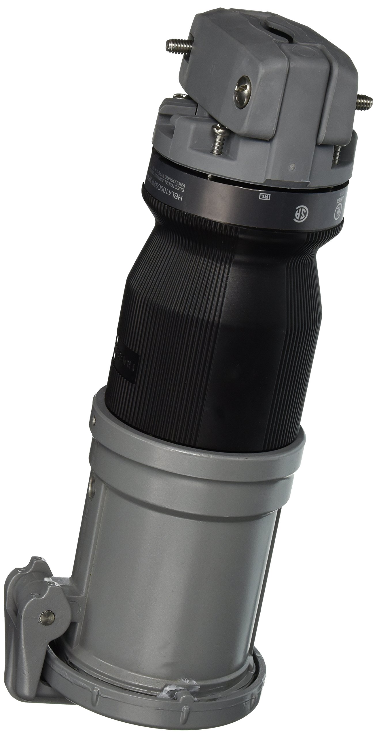 Hubbell HBL4100CS2W Pin and Sleeve Insulgrip Connector, 3 Pole, 4 Wire, 100 amp, 600V, S2