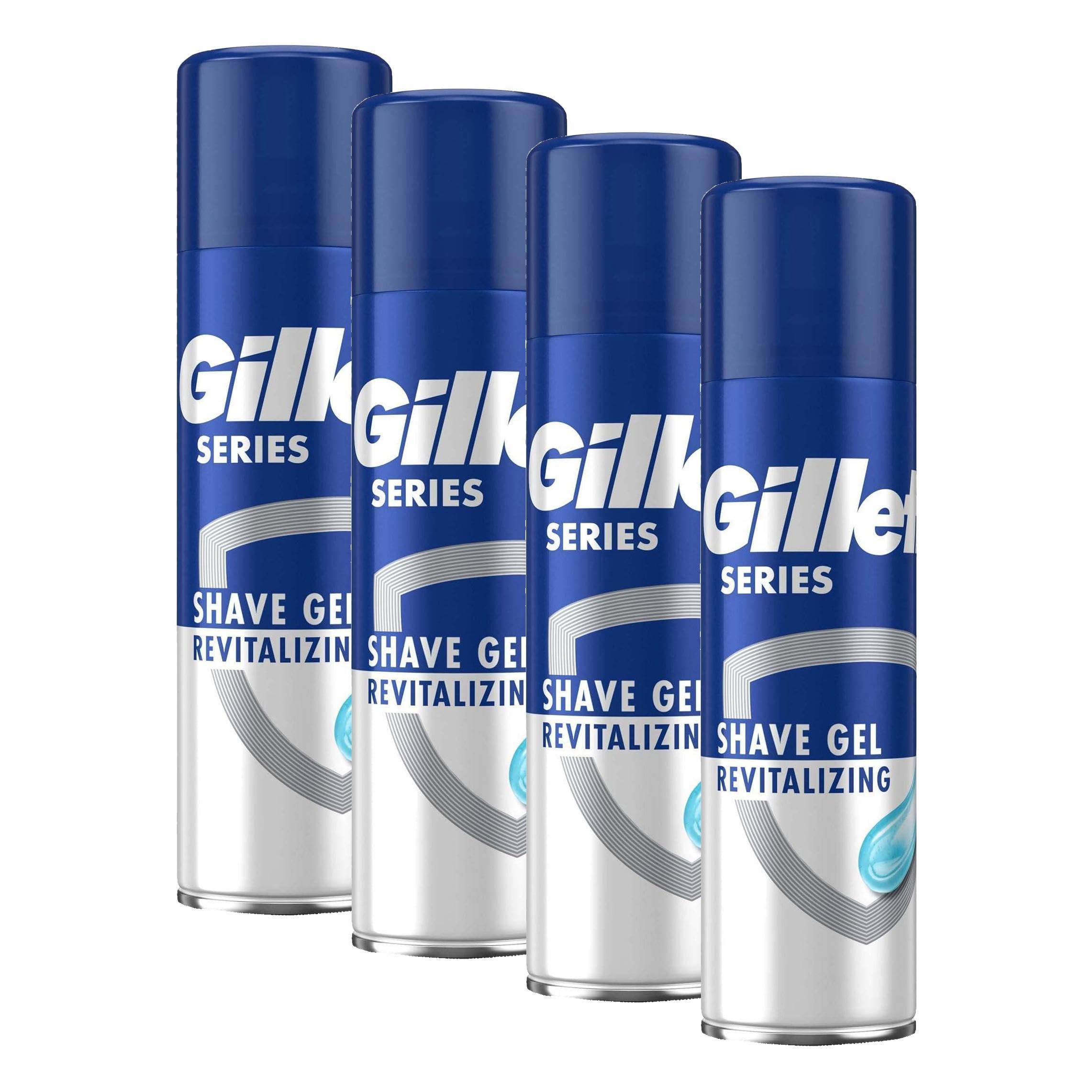 Gillette Series Erkekler İçin Yeşil Çay İçerikli Canlandırıcı Tıraş Jeli, 200ml (4 paketi)