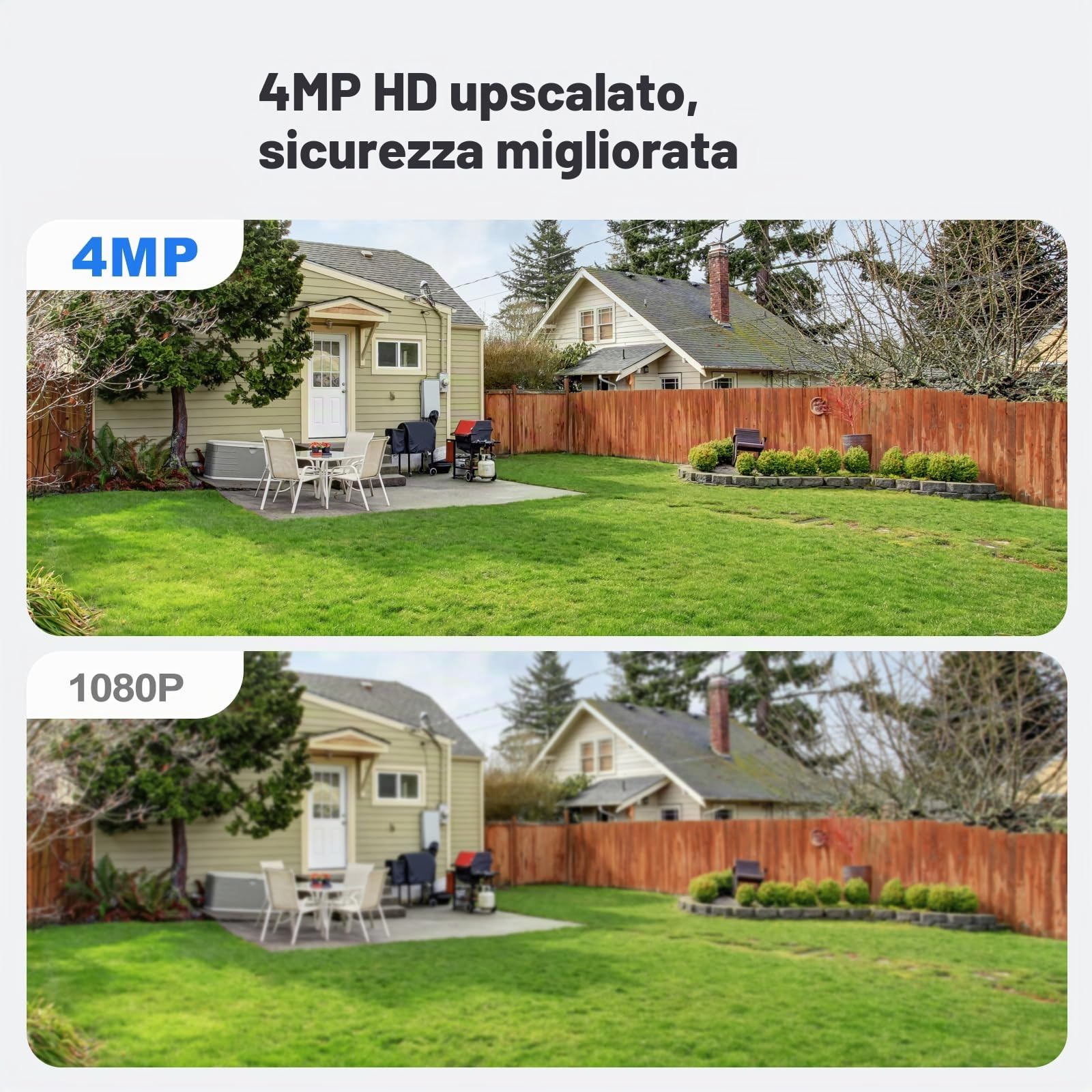 Anpviz 4MP Telecamera IP PoE Esterno, Rilevamento IA Movimento Umano