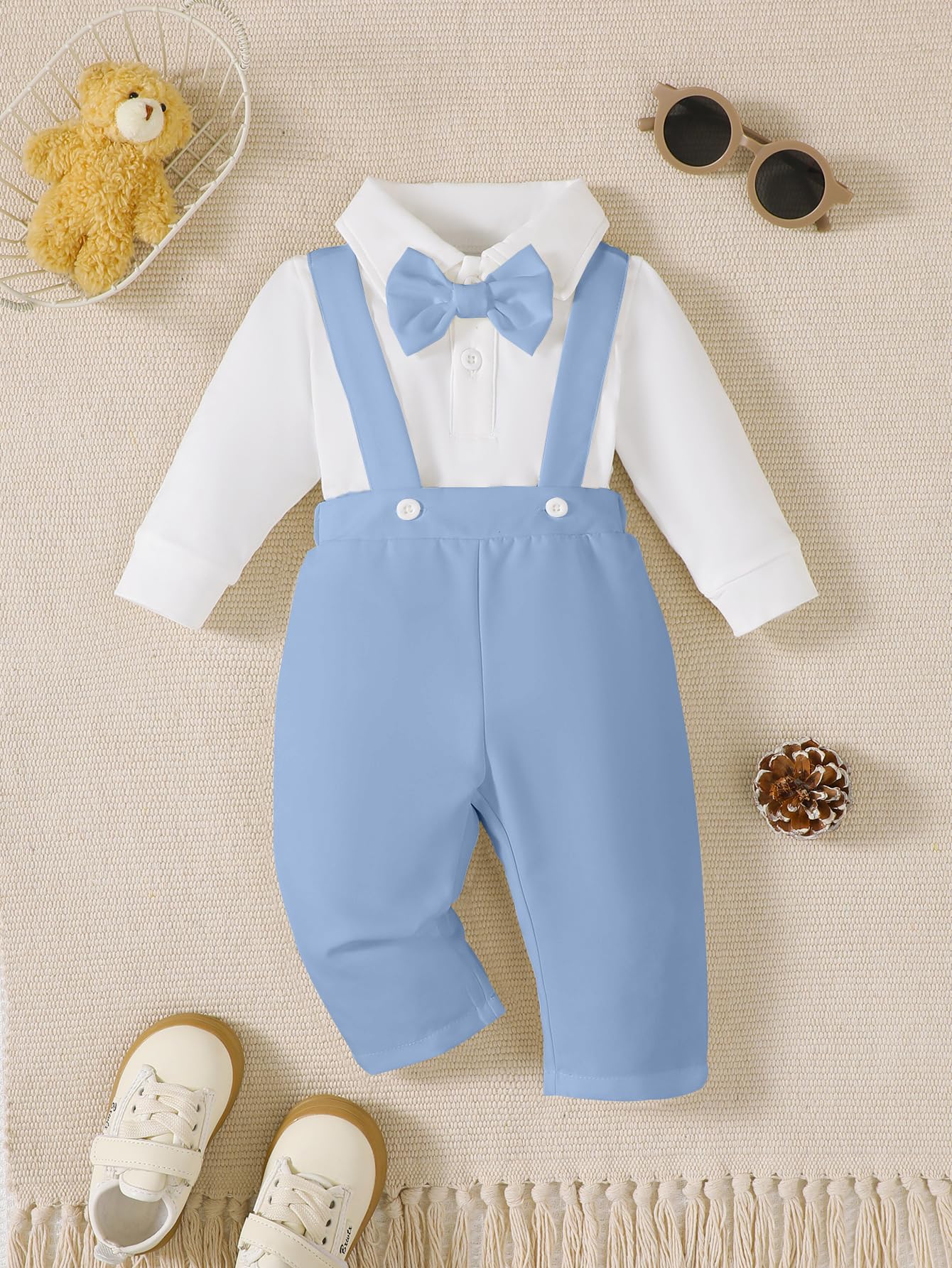 Traje de bautizo para bebé niño pequeño caballero — view 5